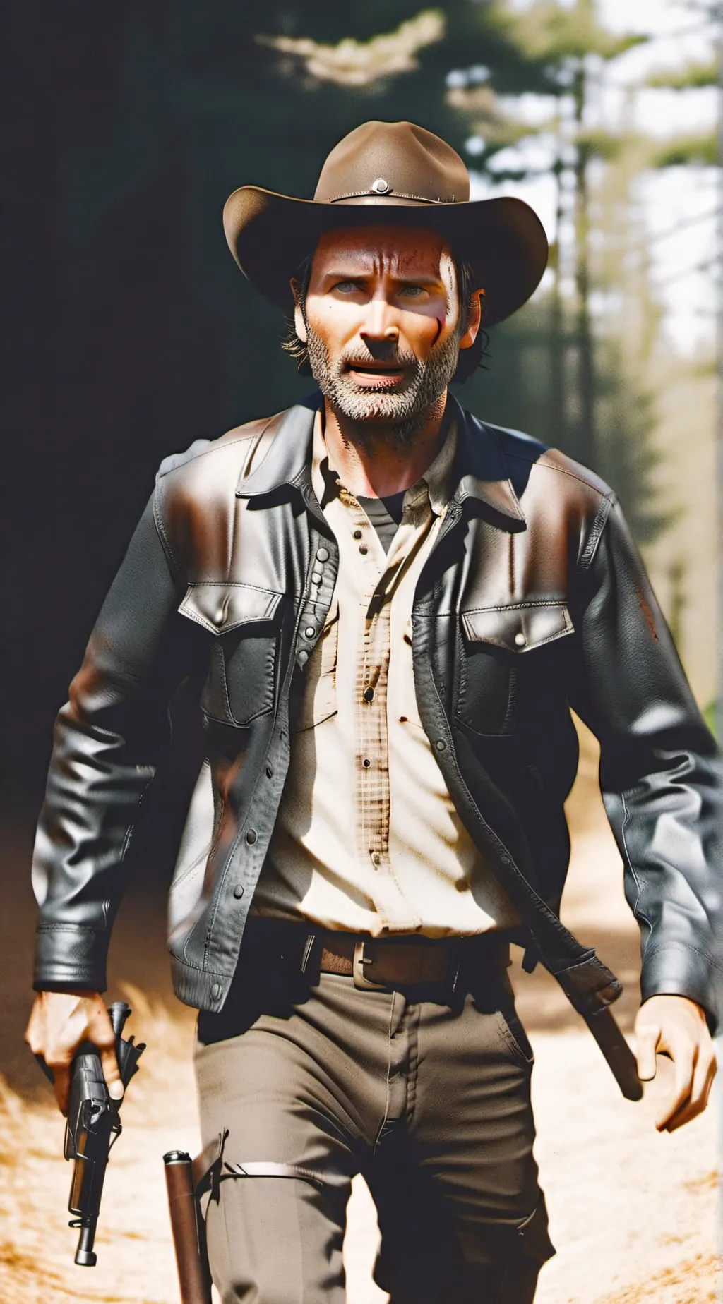 ai character: The Walking dead background