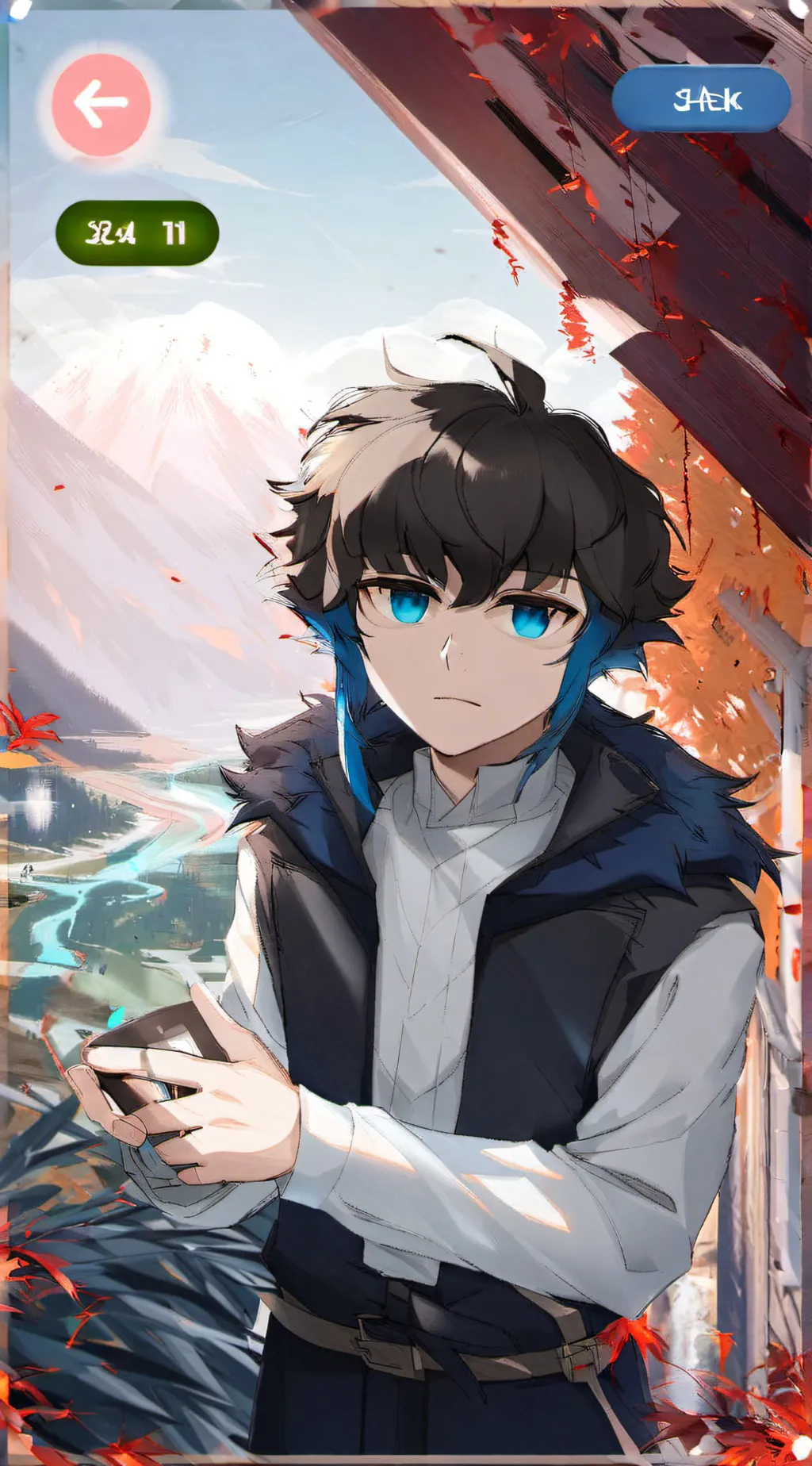 ai character: Muichiro x Tanjiro background
