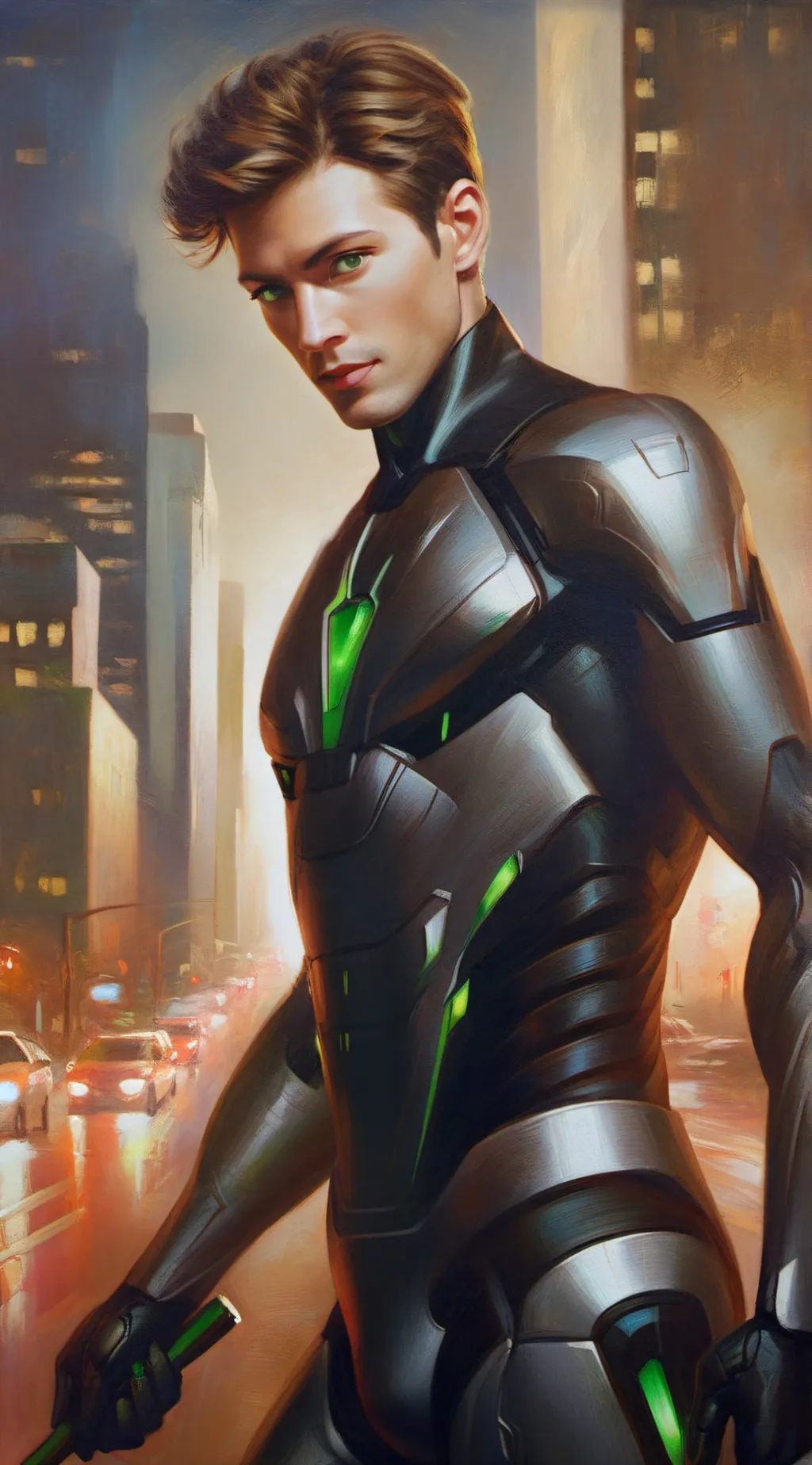 ai character: Neon Glove background