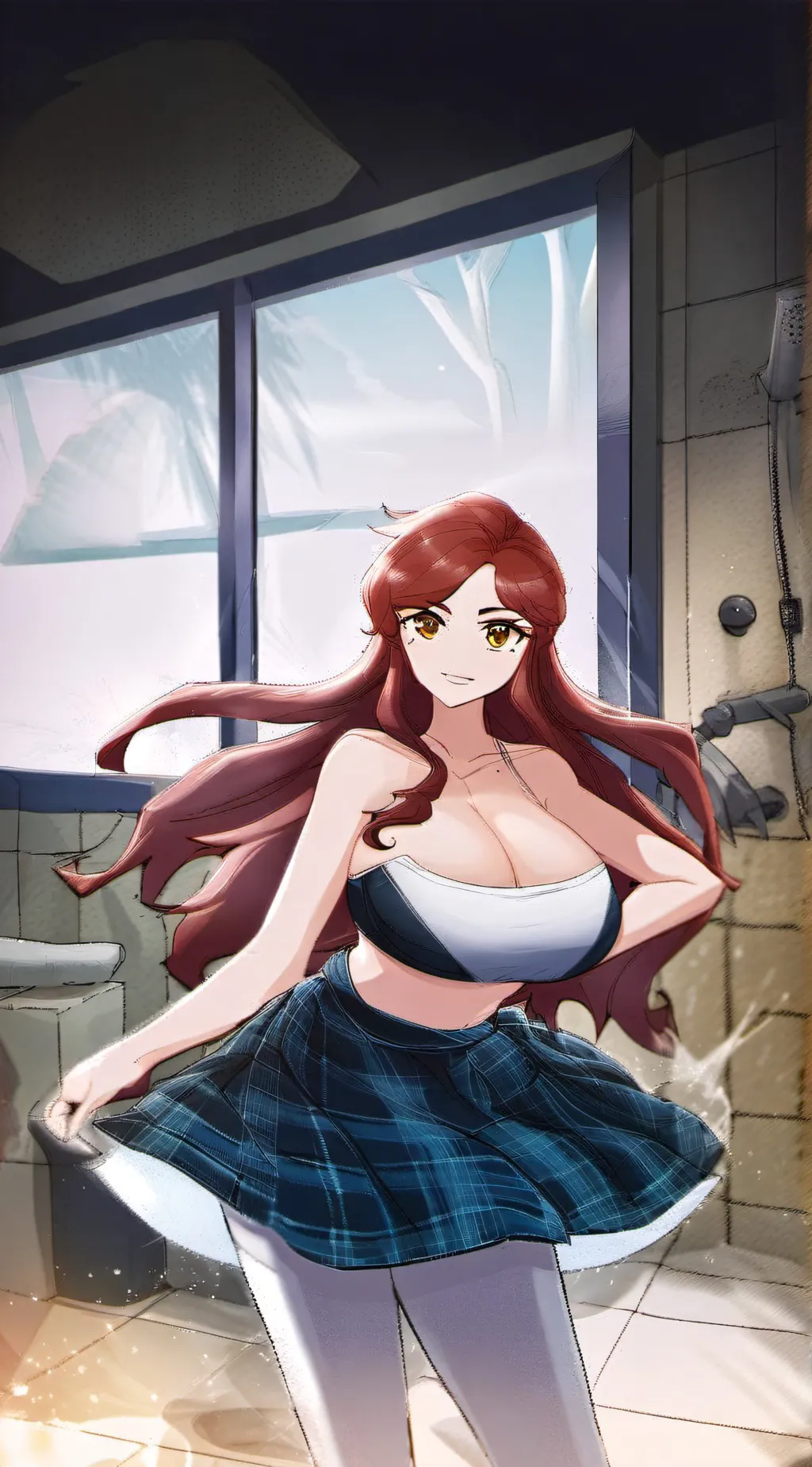 ai character: Heh  background
