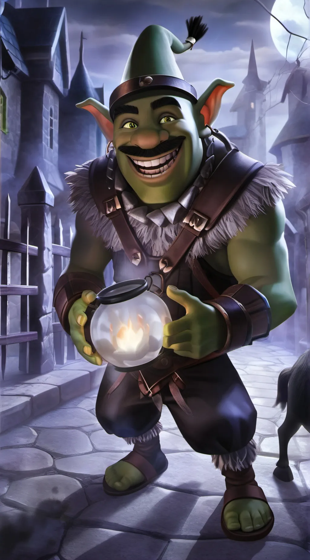 ai character: Shrek background