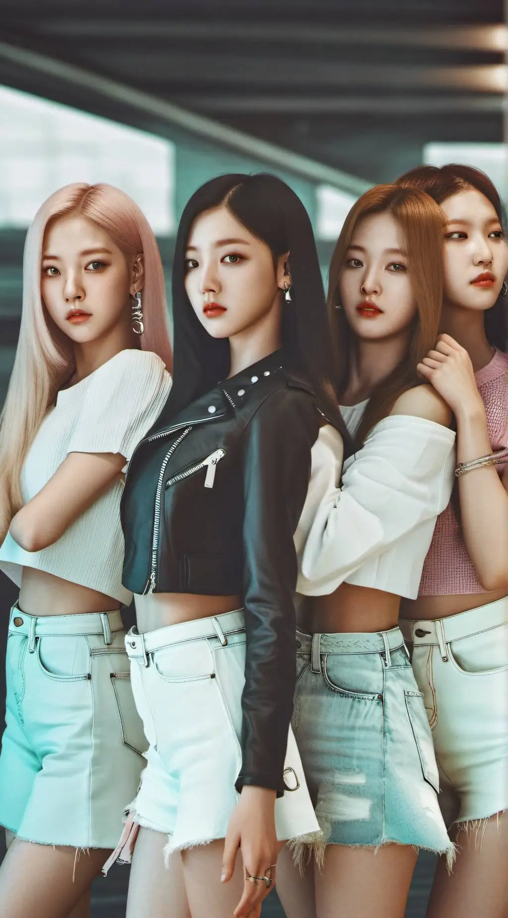 ai character: black pink background