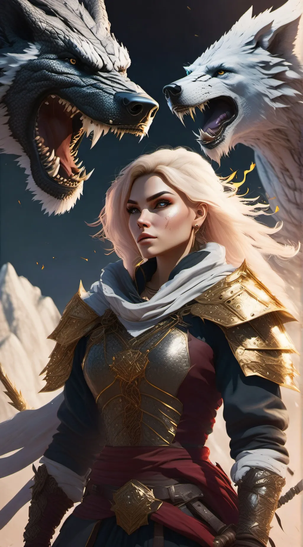 ai character: Alisha drawolion  background
