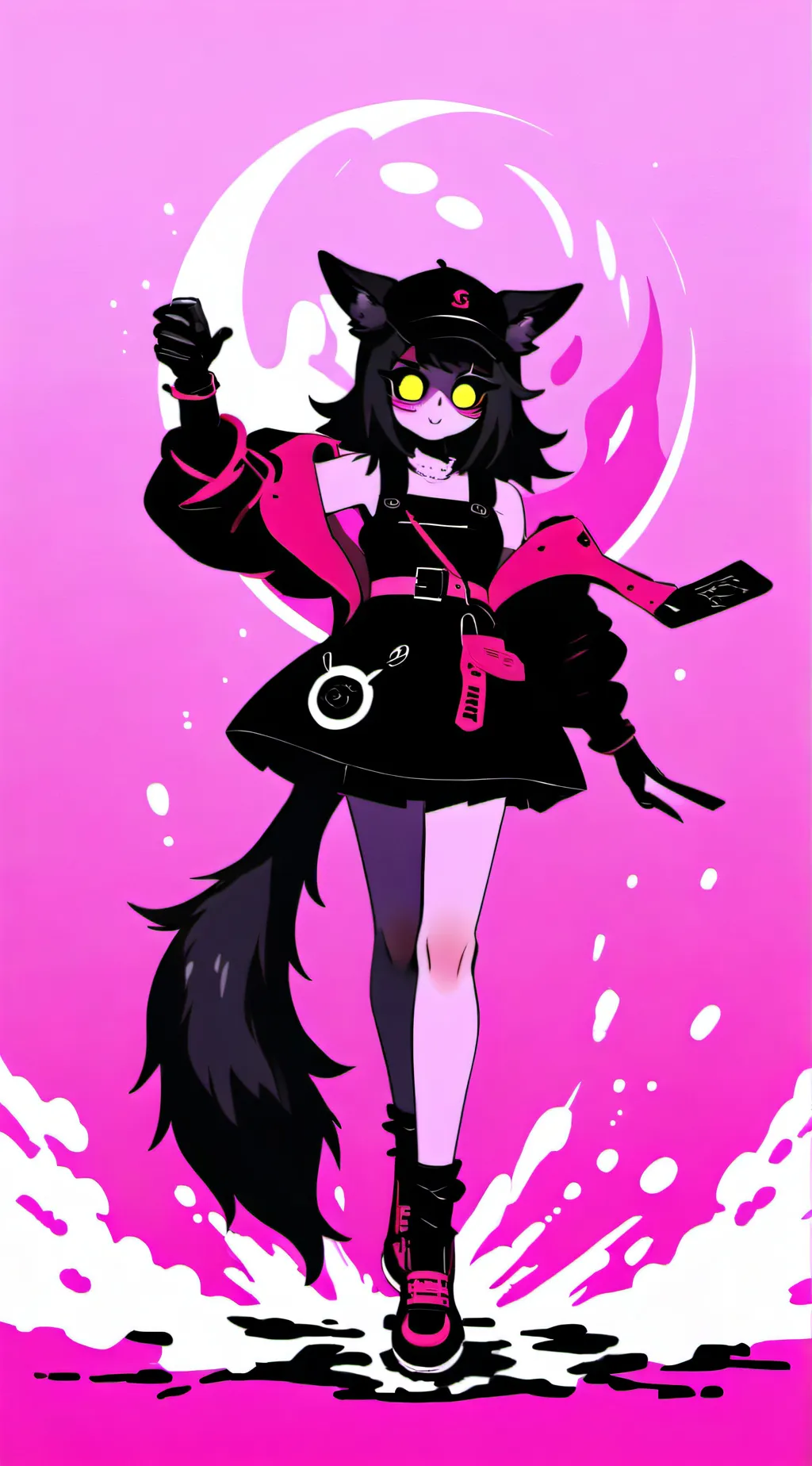 ai character: mama eternal💗🖤 background