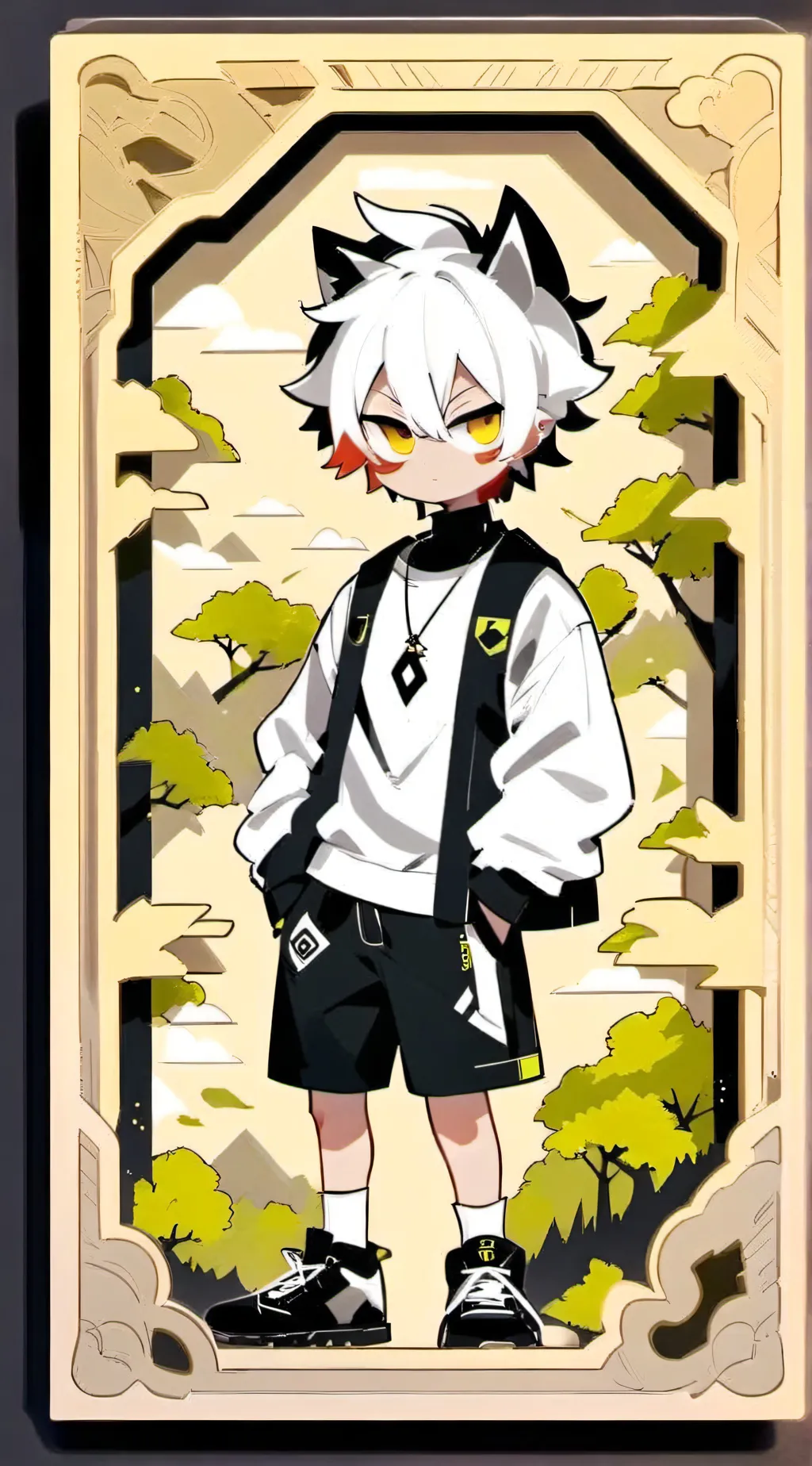 ai character: O x ∆ background