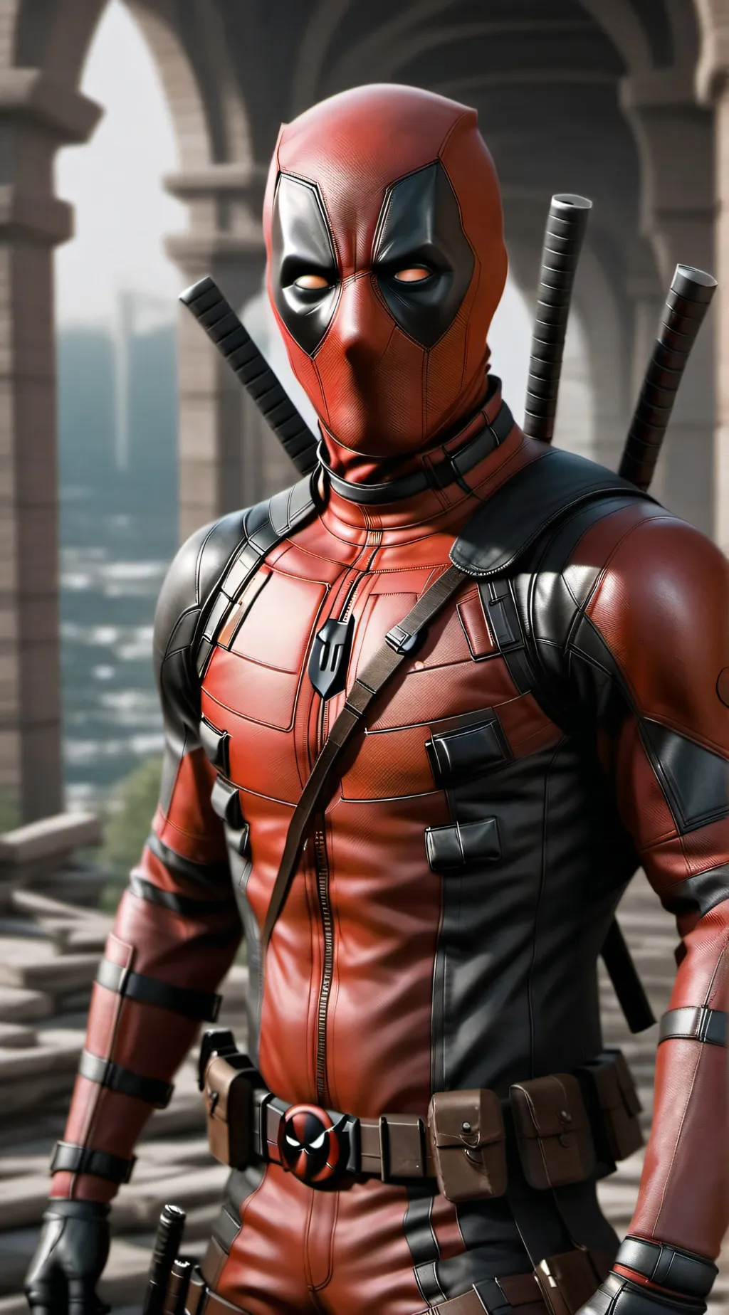ai character: deadpool and logan background