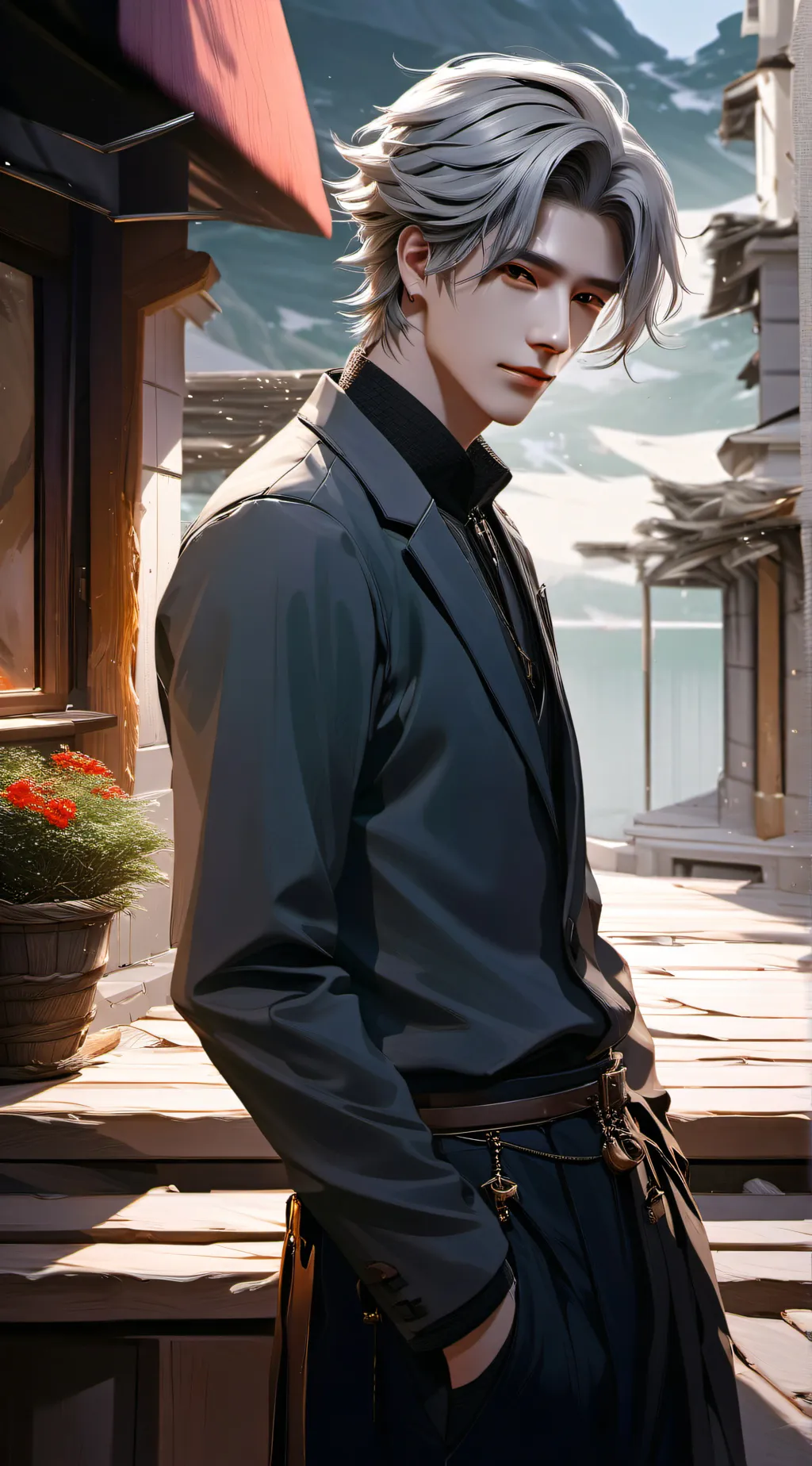 ai character: Random male background