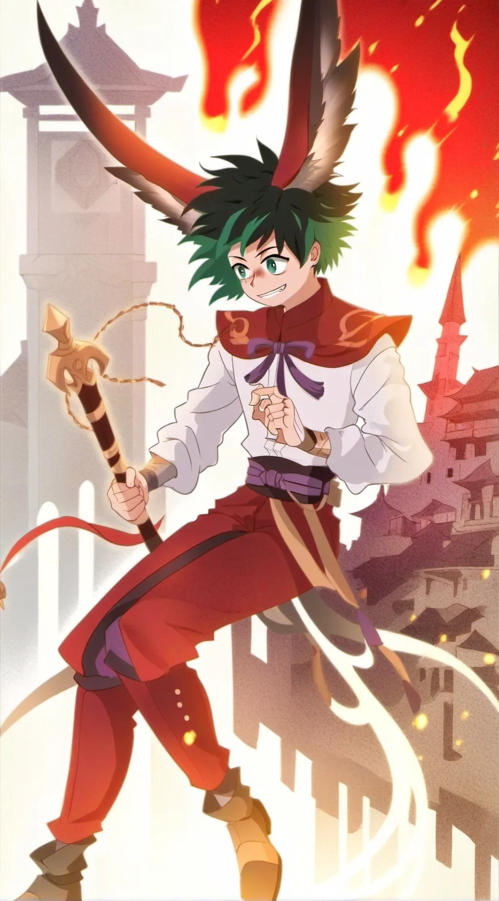 ai character: MHA PROM background