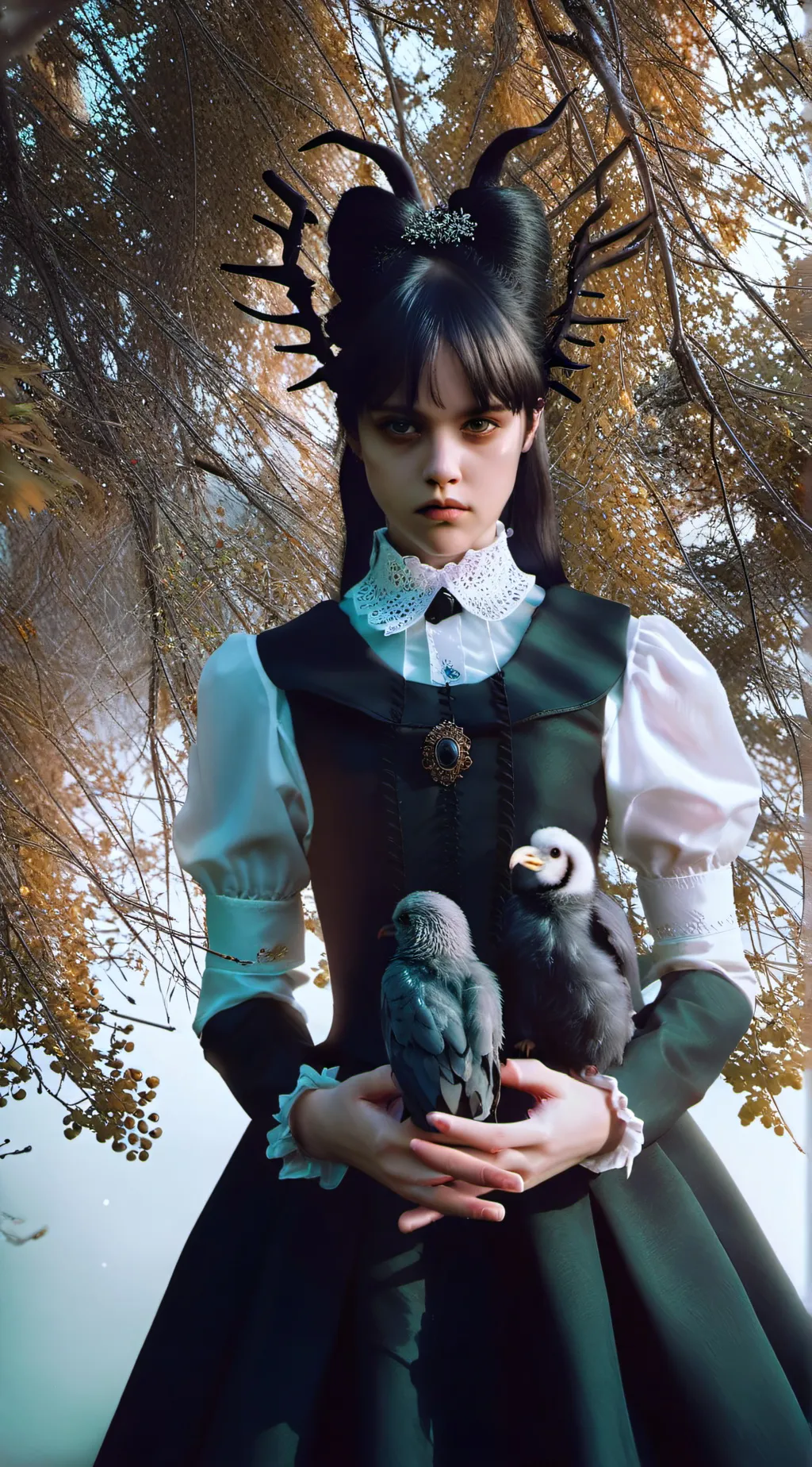 ai character: Wensday background