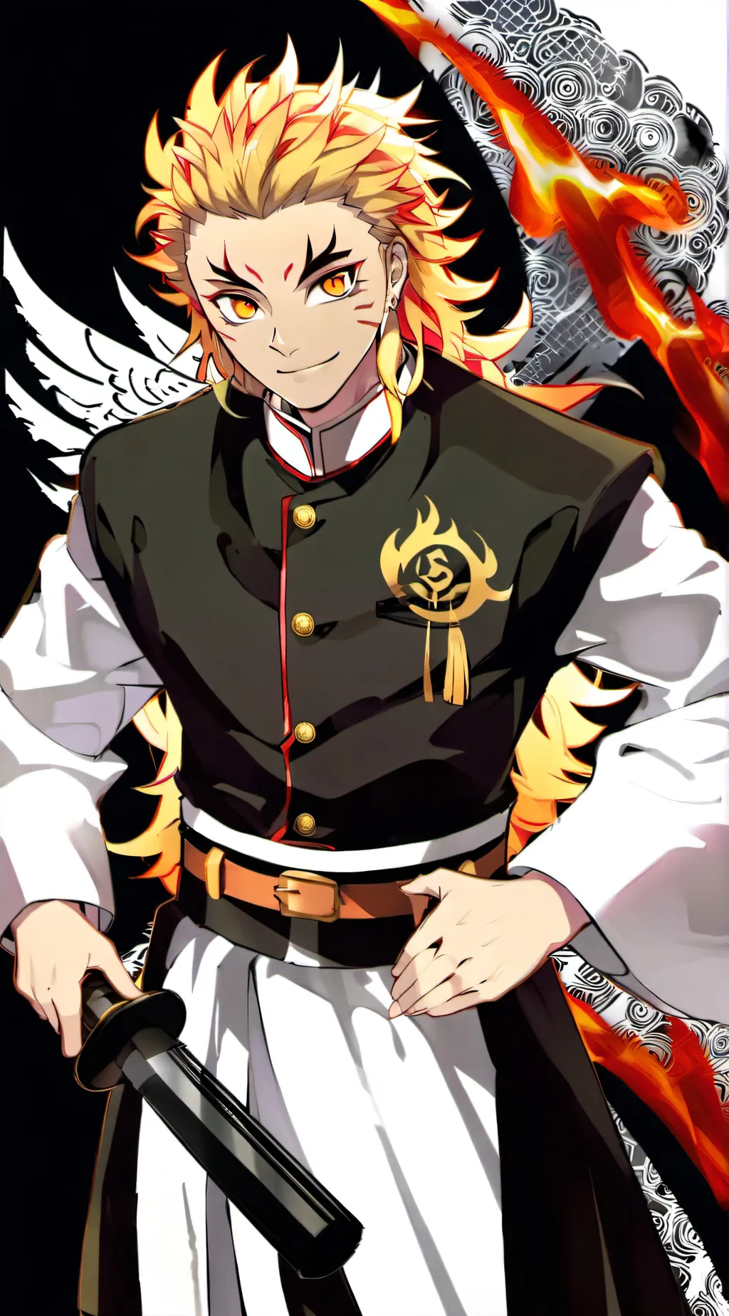 ai character: Rengoku background
