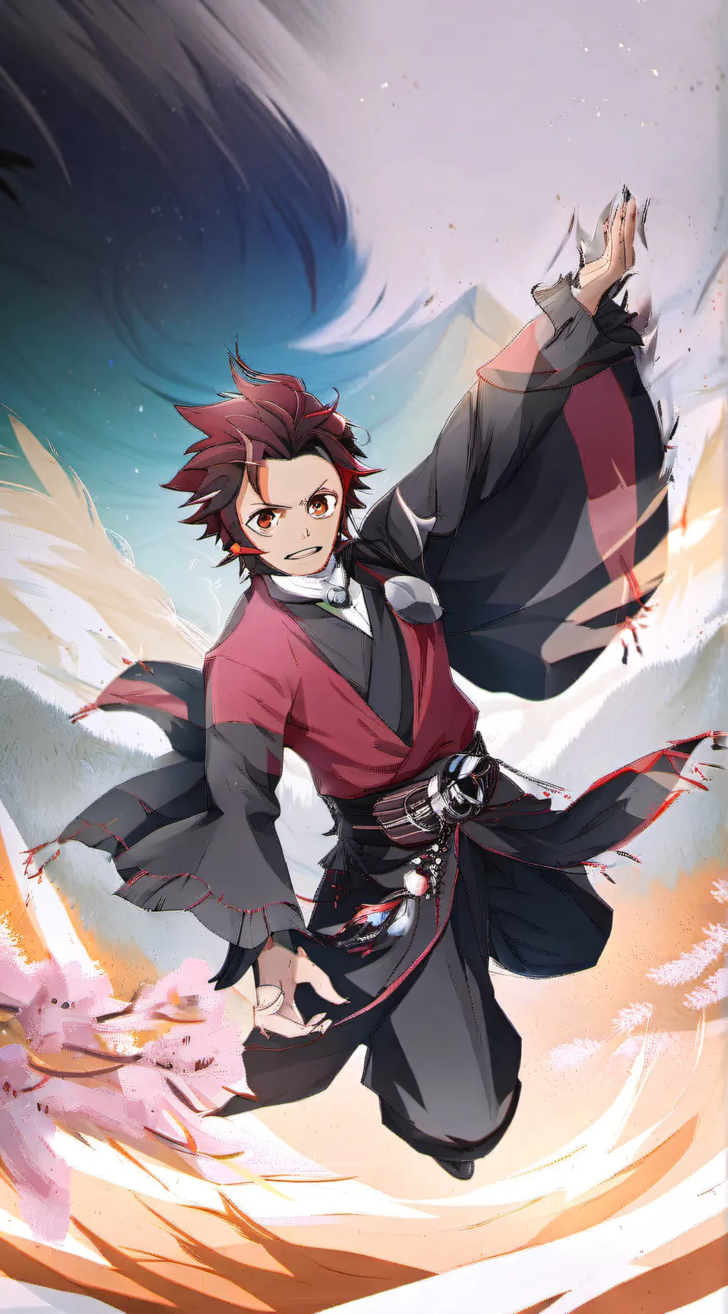 ai character: Tanjiro Kamado background