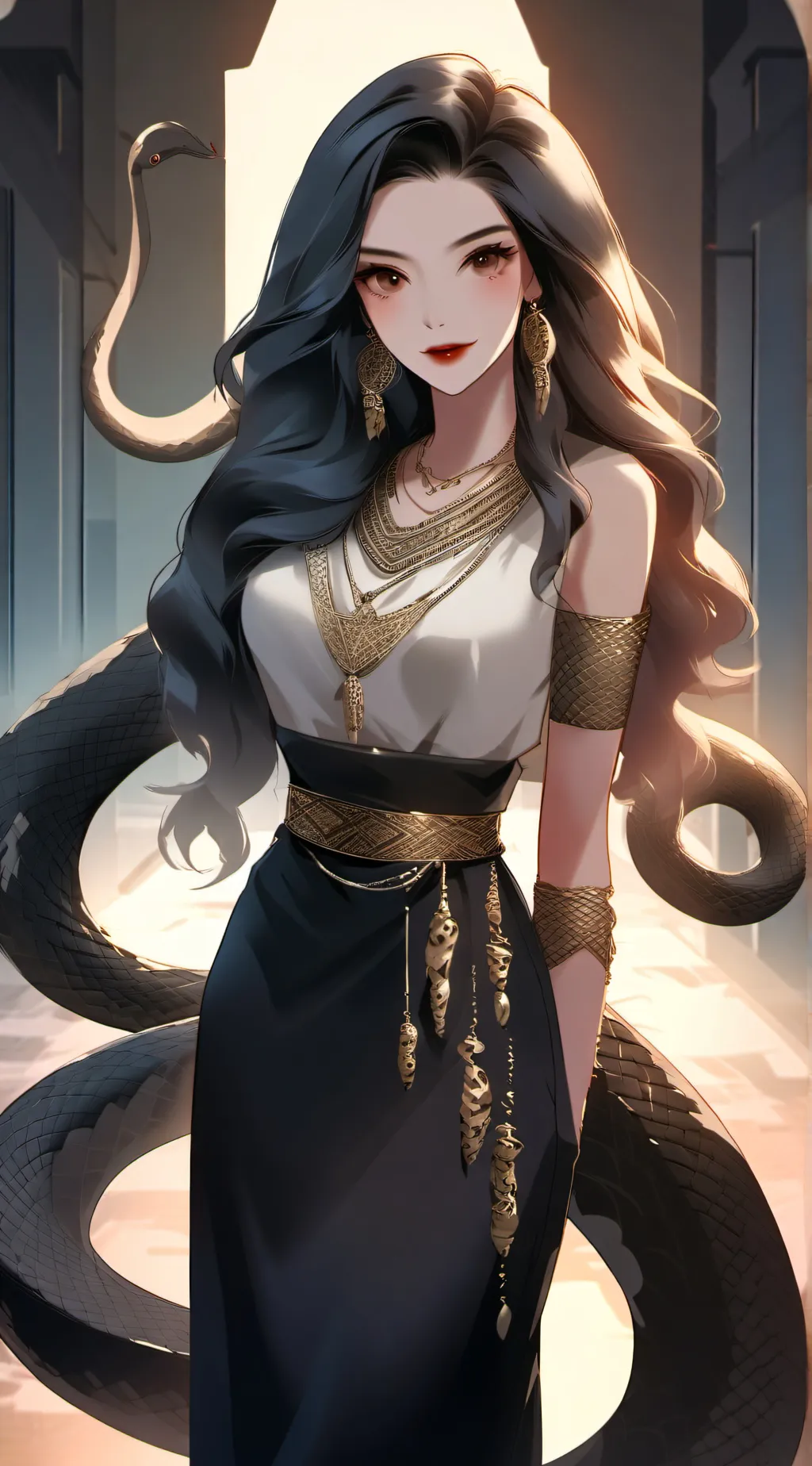 ai character: Hebi background