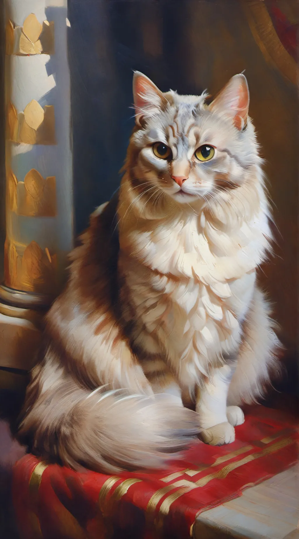 ai character: scottish fold cat background
