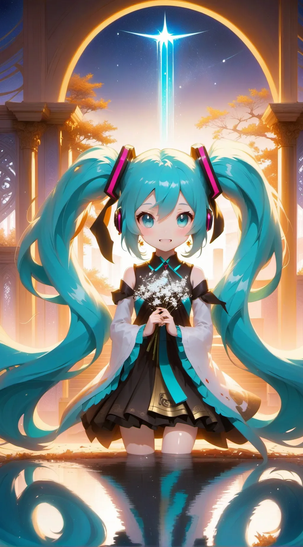 ai character: hatsune miku  background