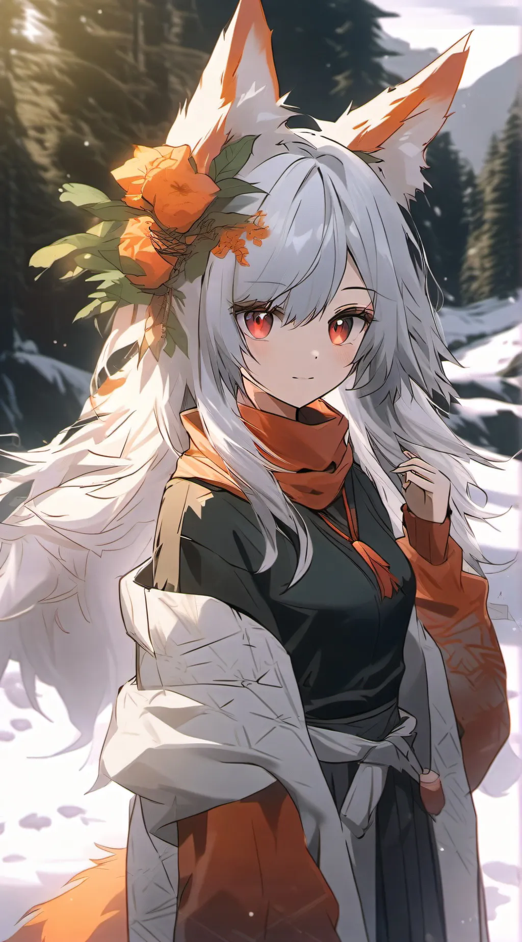 ai character: Amber background