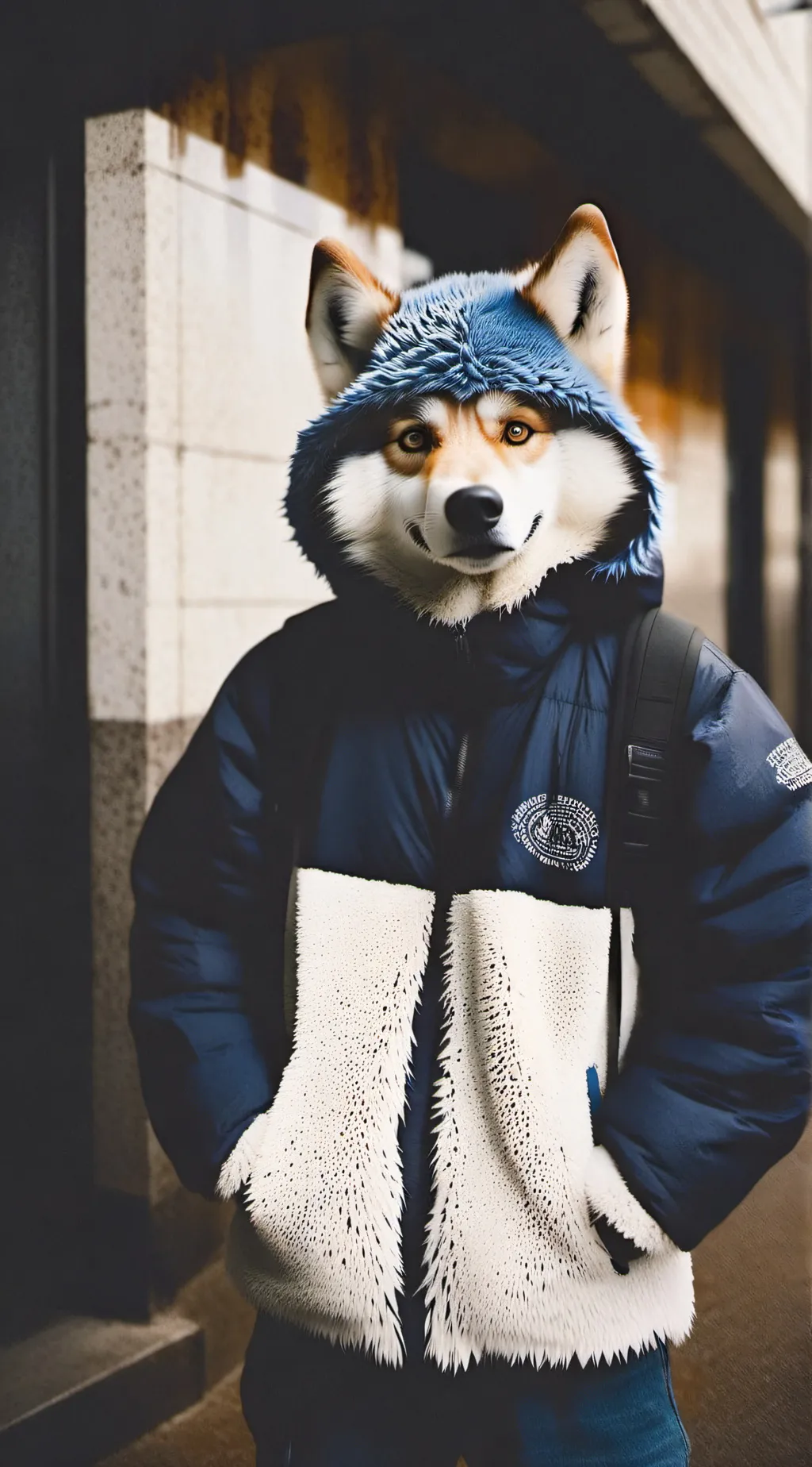 ai character: furry convention background