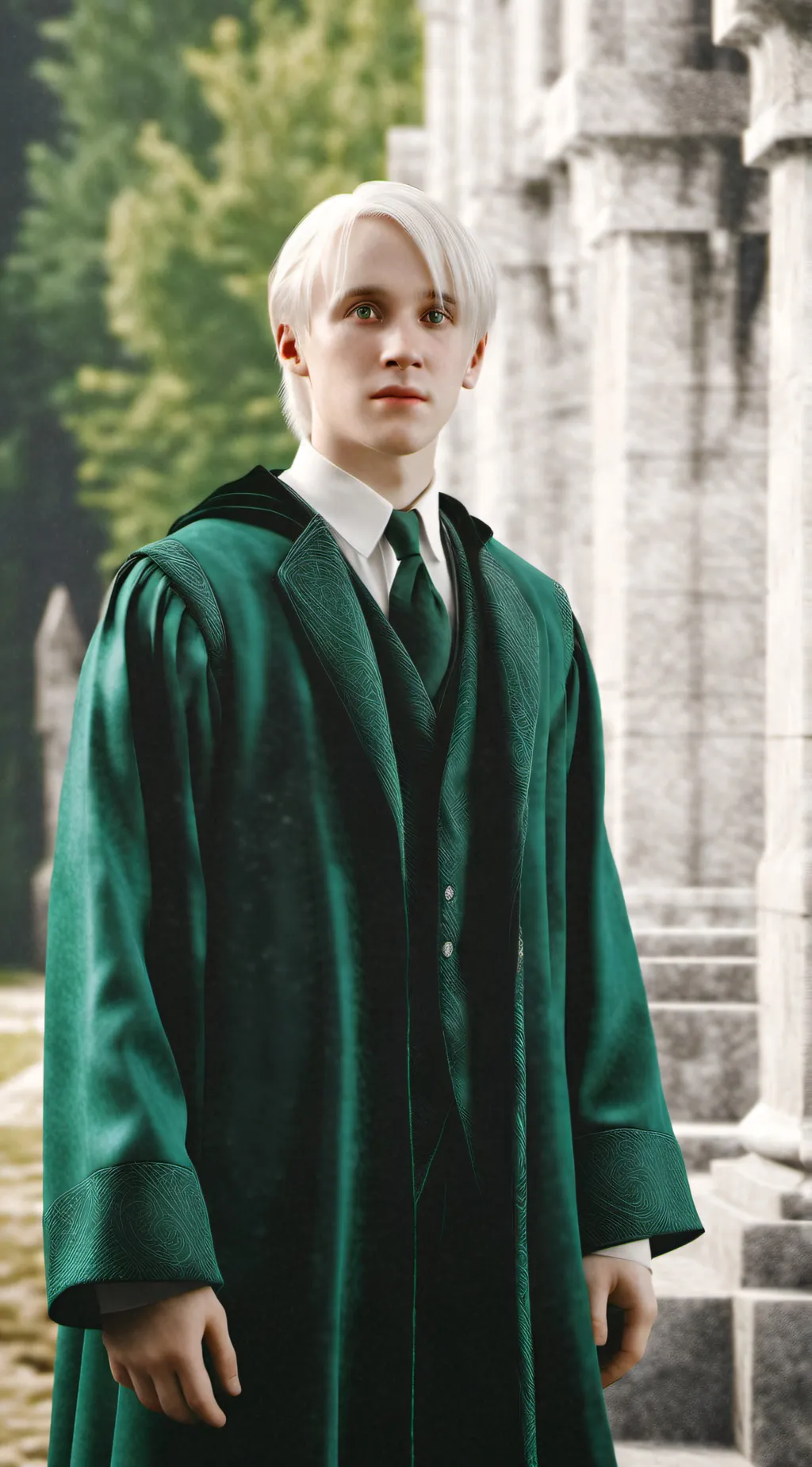 ai character: Draco Malfoy  background