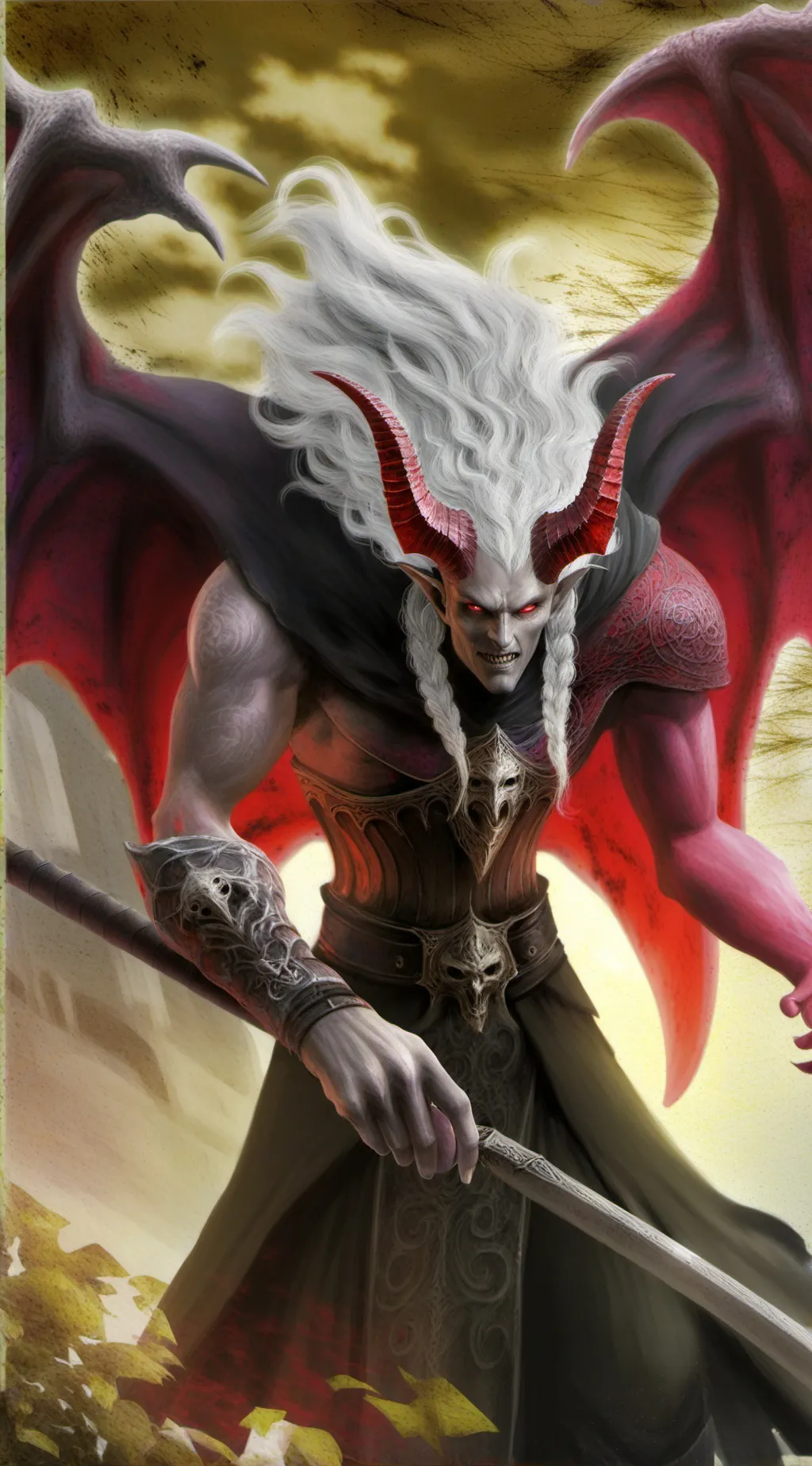 ai character: Sleeping  demon  background