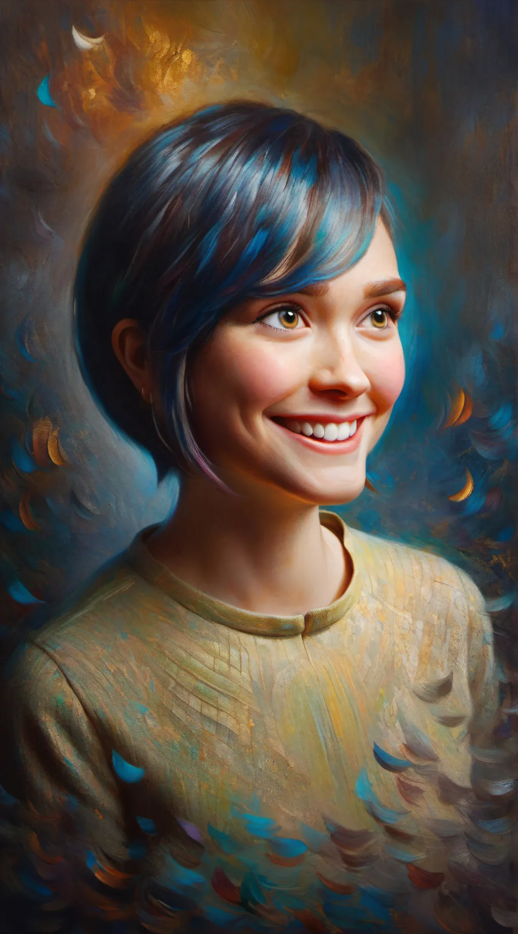 ai character: Joy - inside out 2 background