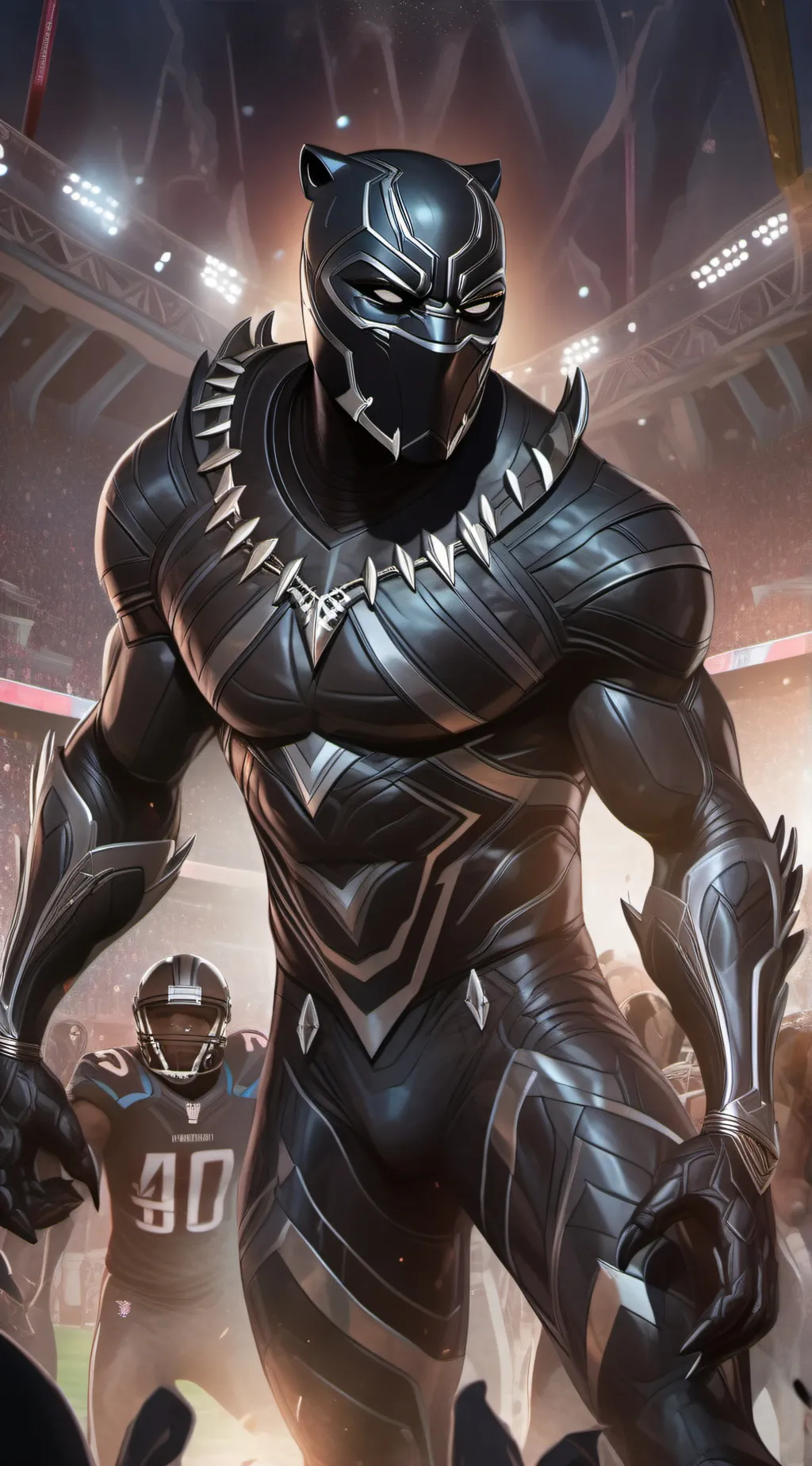 ai character: Black Panther background