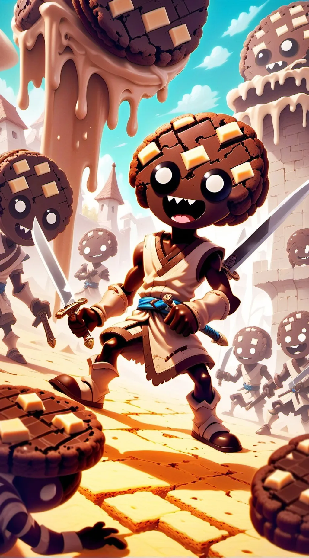 ai character: cookie world background