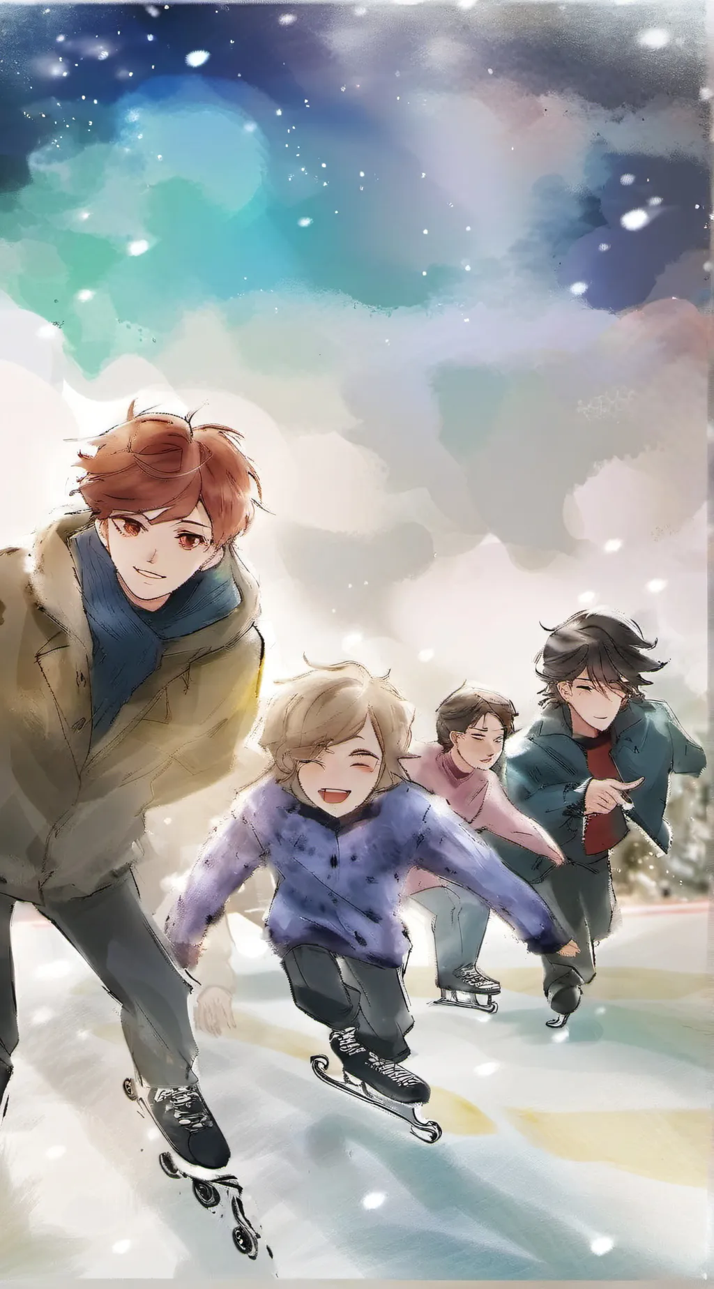 ai character: Hb skating  background