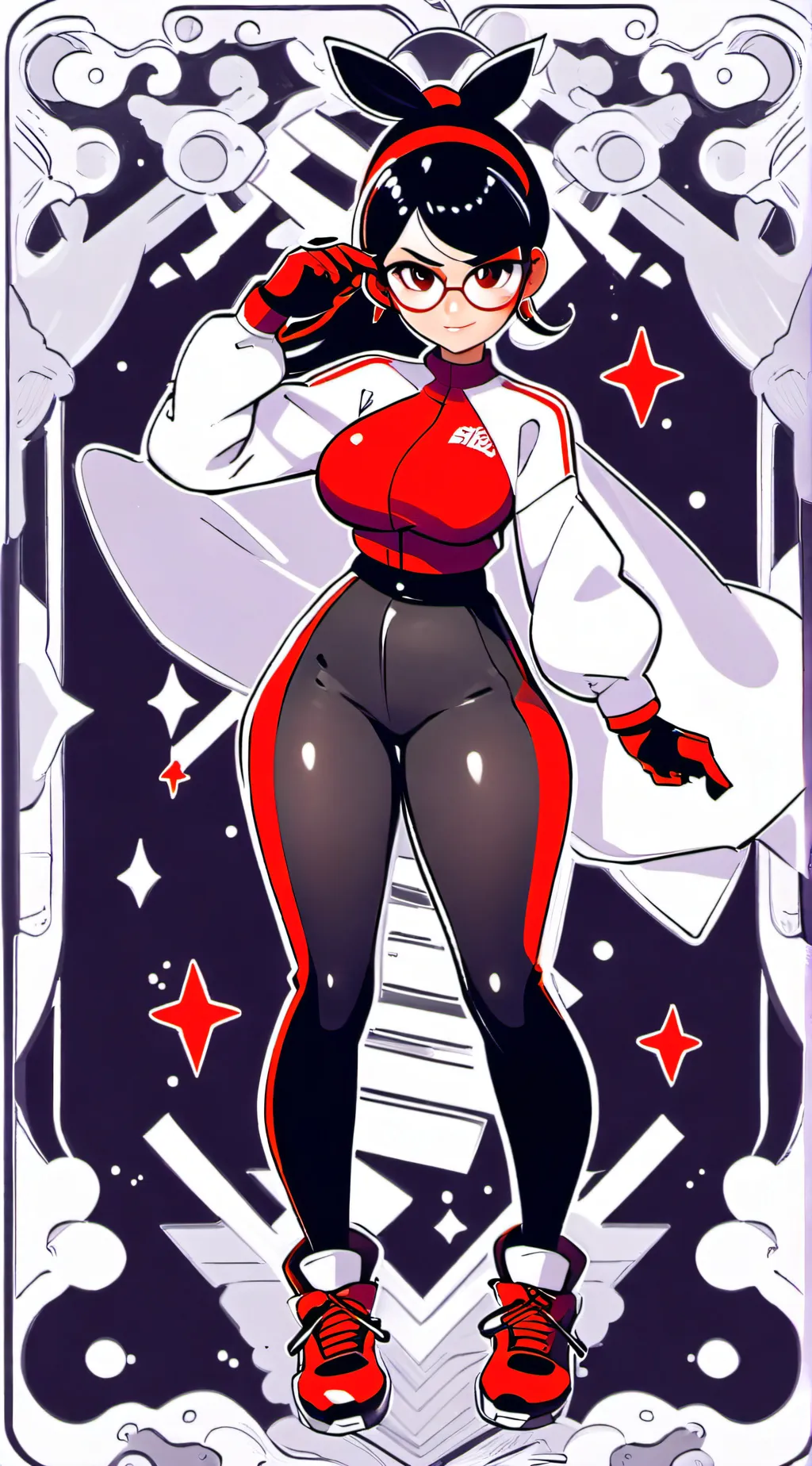ai character: violet background