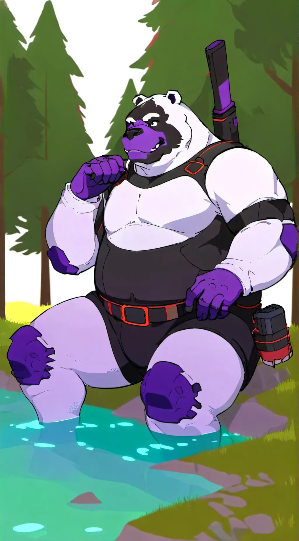 ai character: fat protogen background