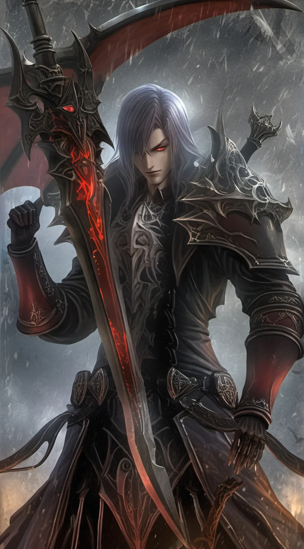 ai character: crimson background