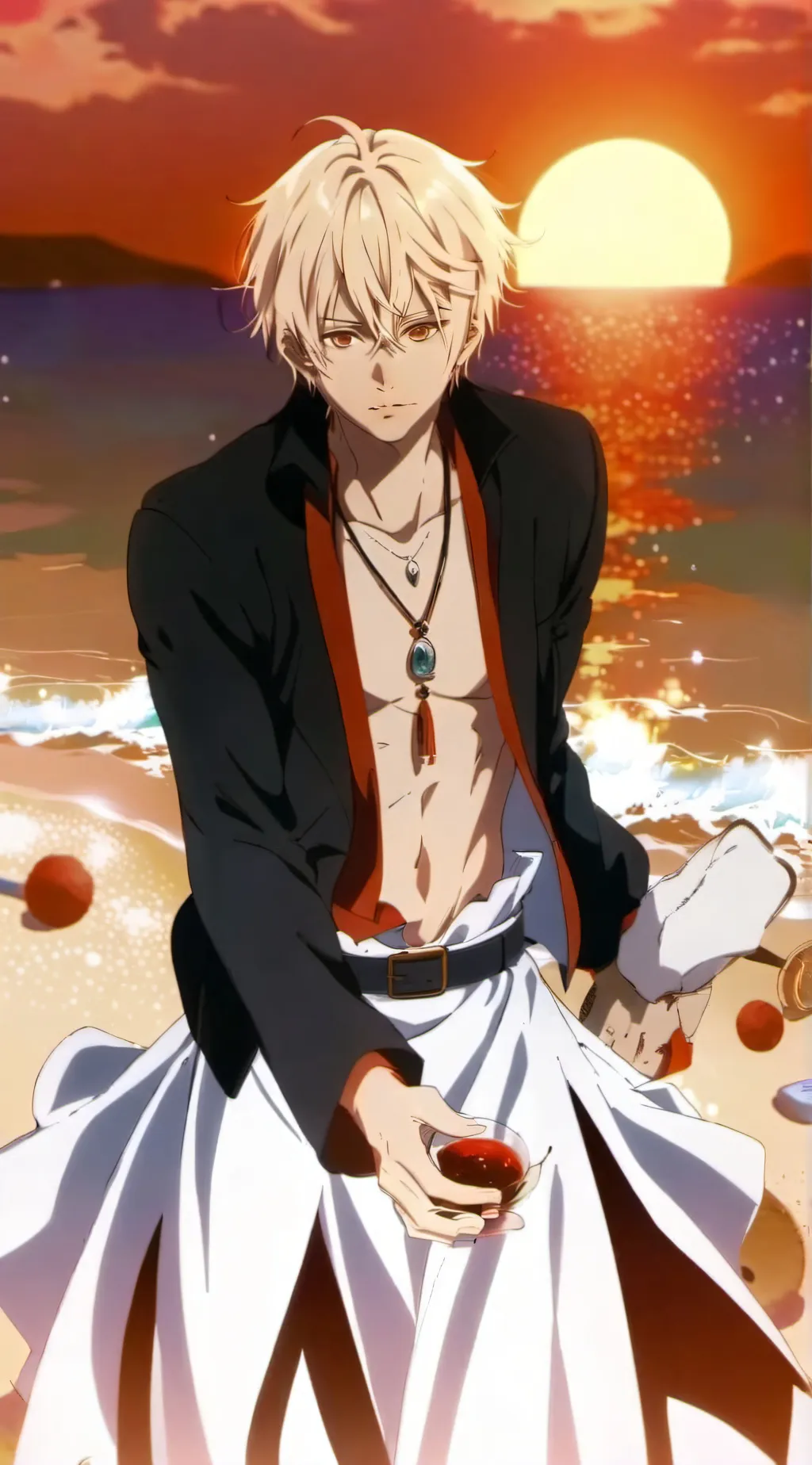 ai character: JJK Beach 2 background