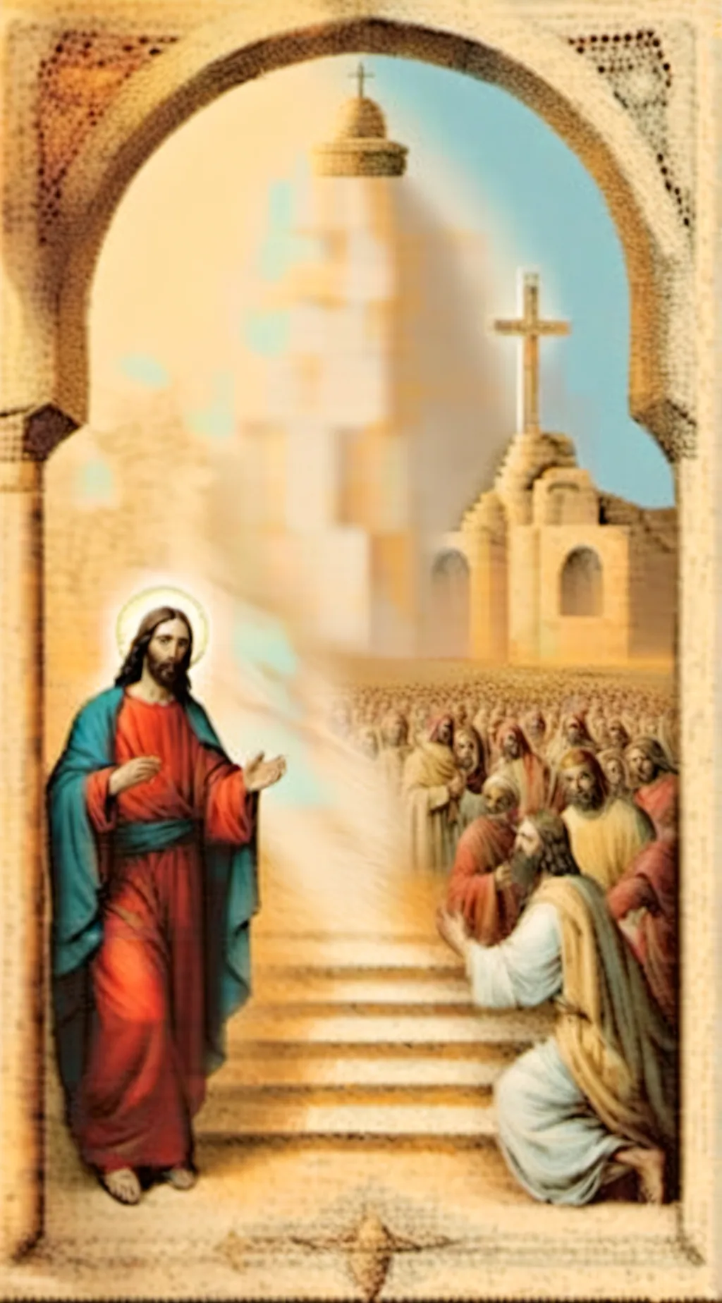 ai character: Jesus Christ background