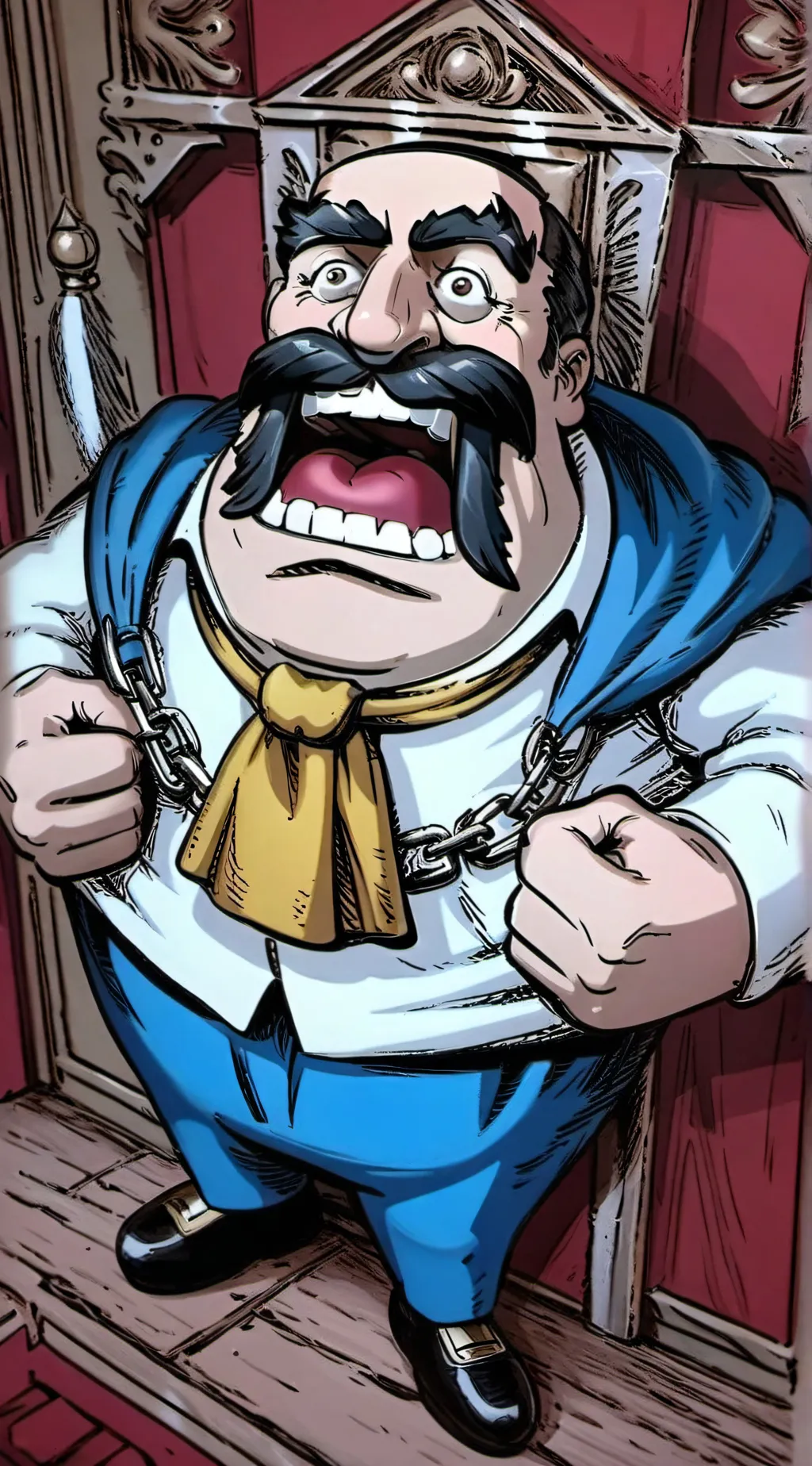 ai character: crazy guy background