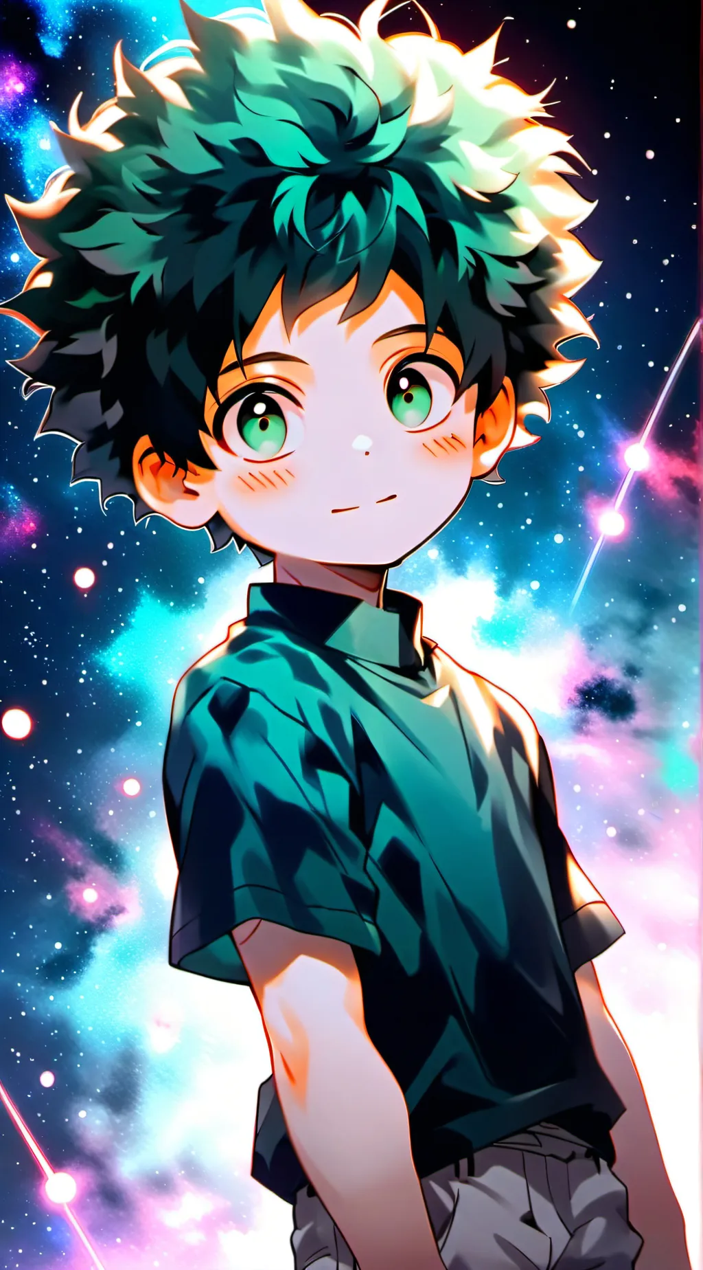 ai character: Kid Deku  background
