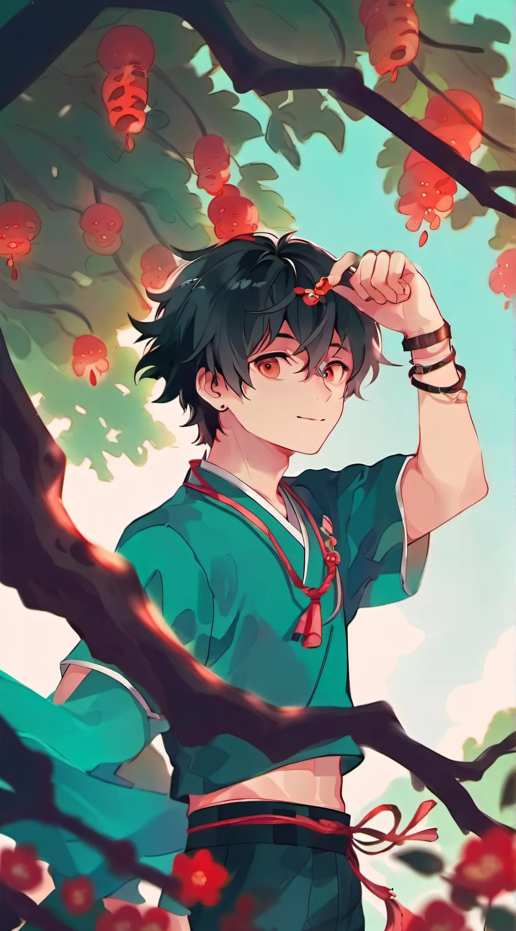 ai character: izuku midoria💚 background