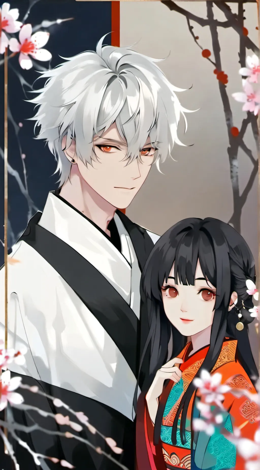 ai character: Hashira and demon2 background