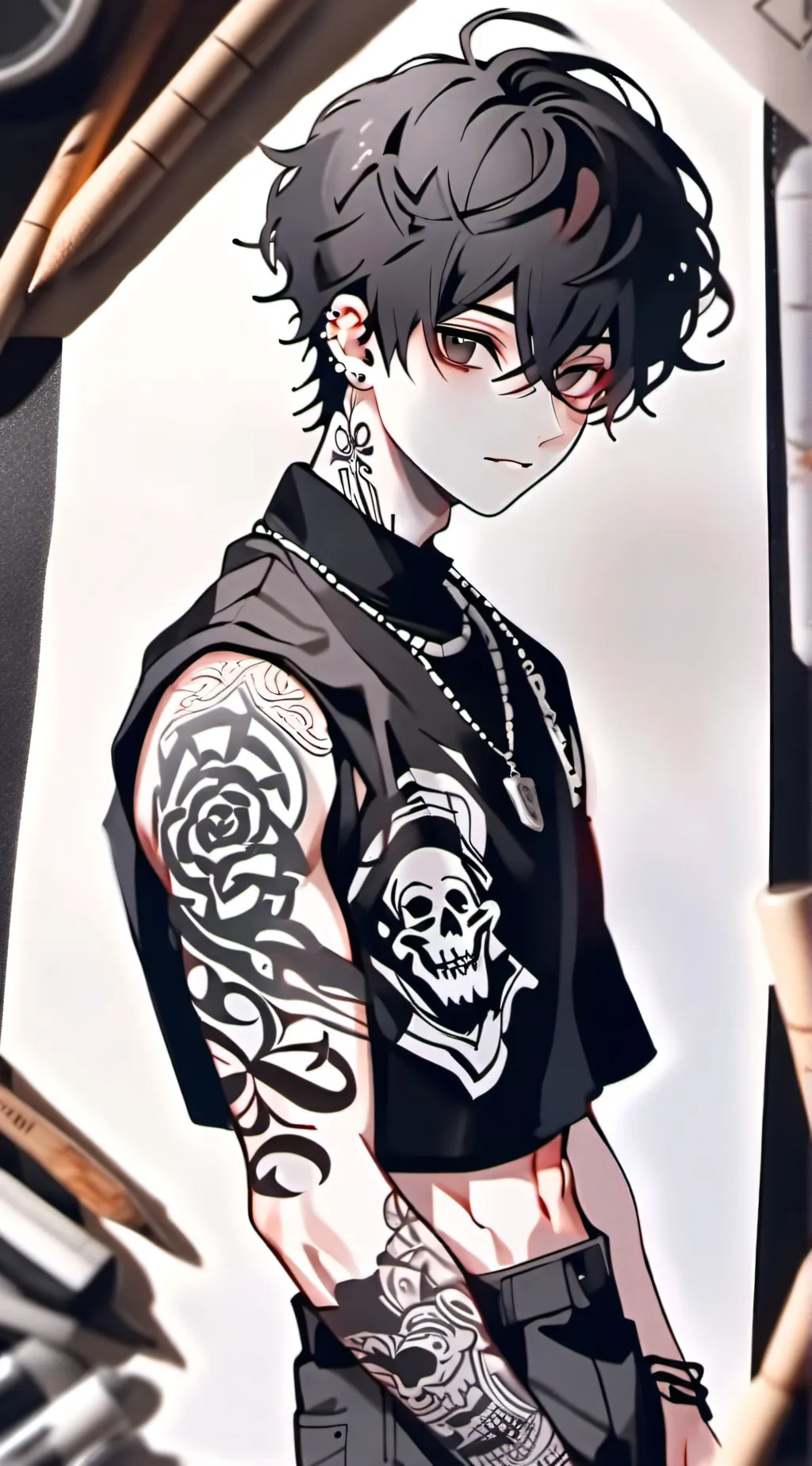 ai character: Aaron  background