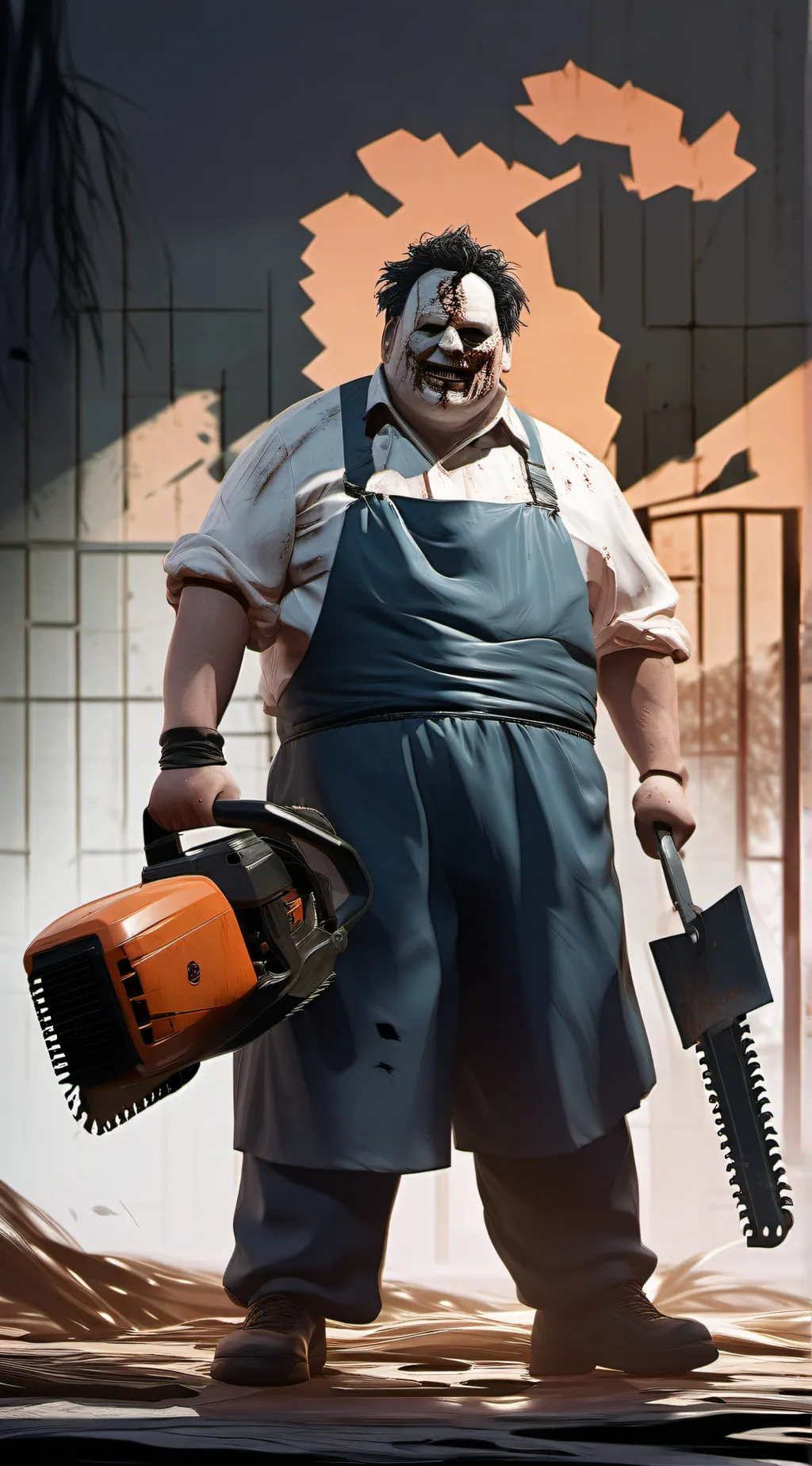 ai character: Leatherface  background