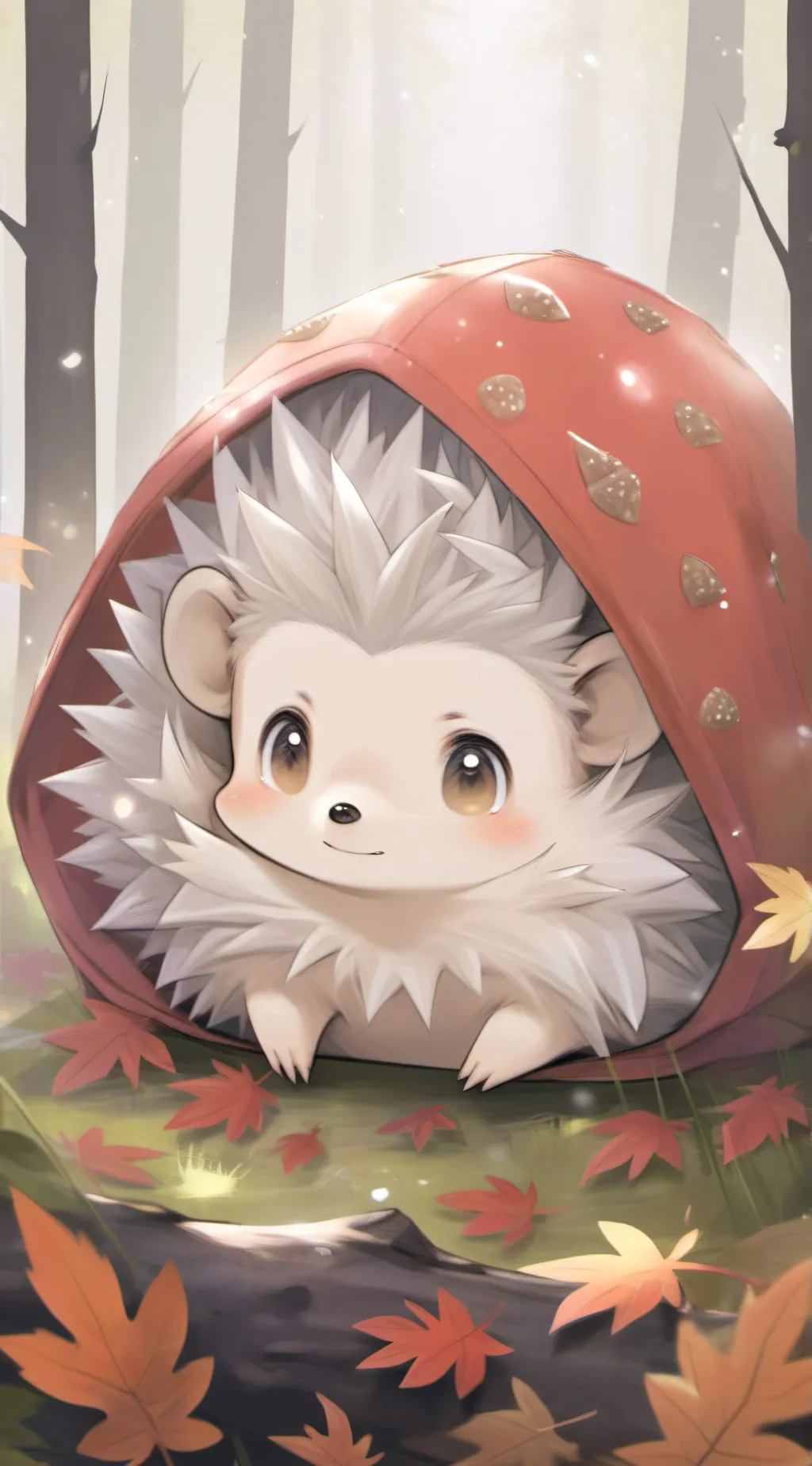 ai character: Leaf background
