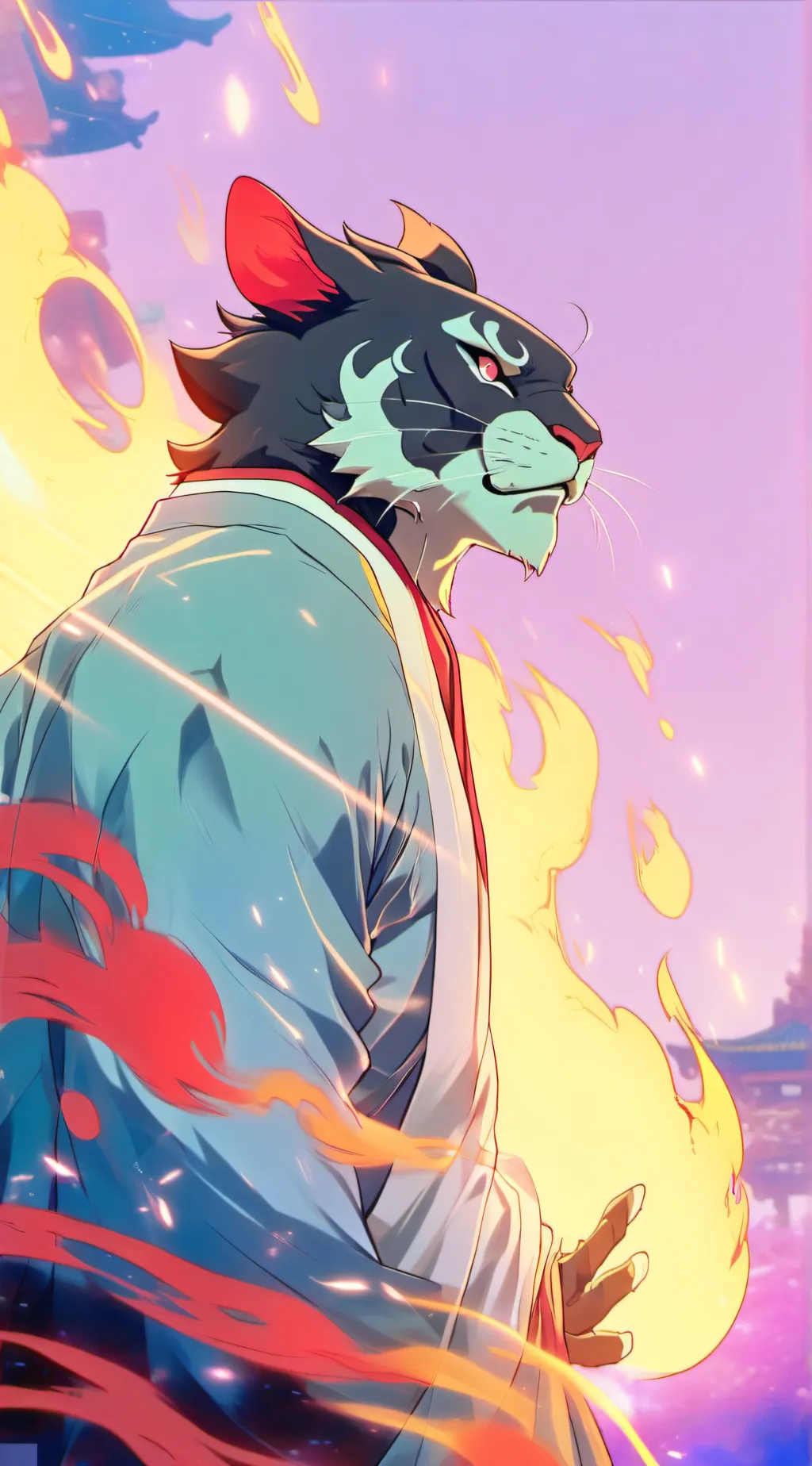ai character: The Fire Master background