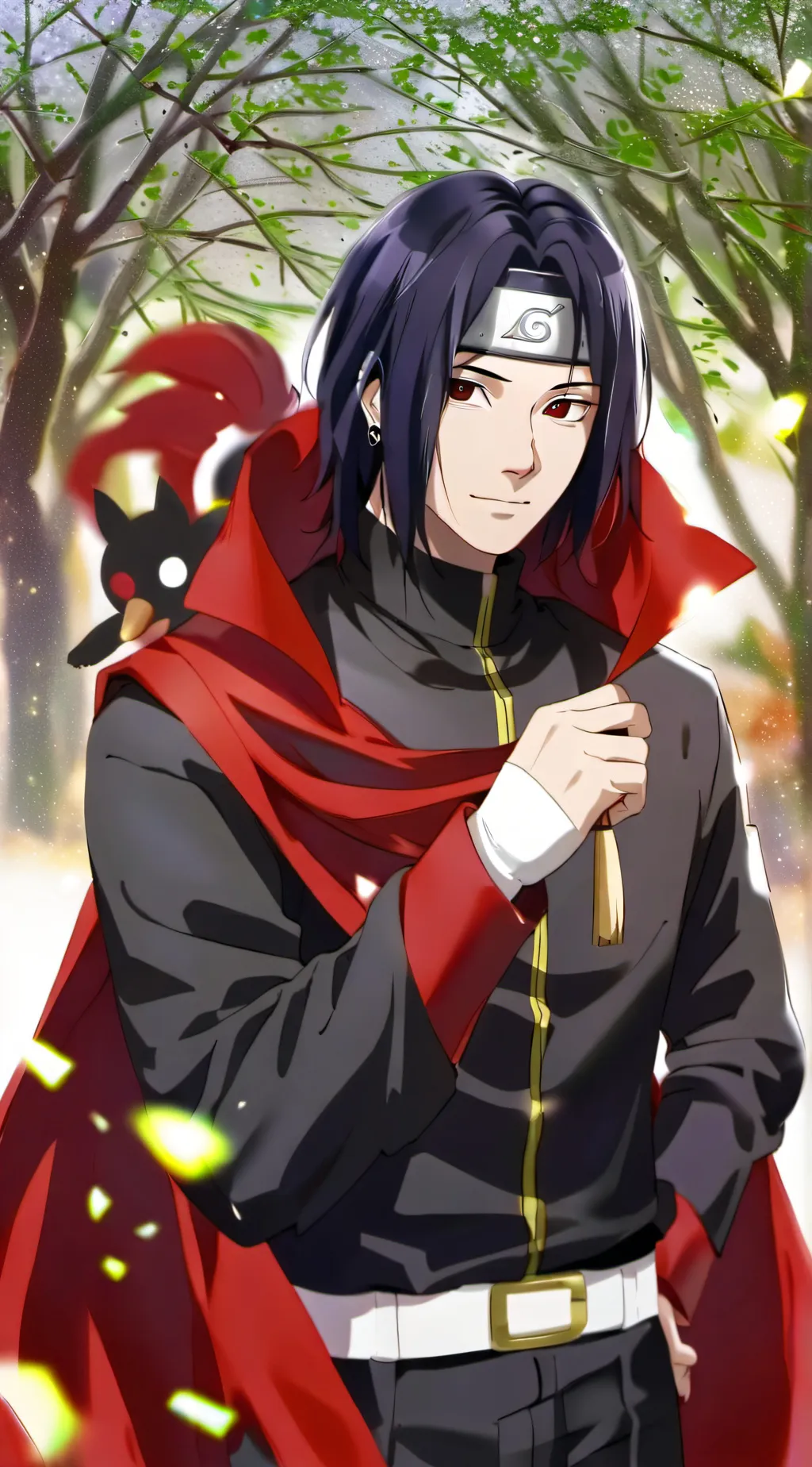 ai character: shadow village background