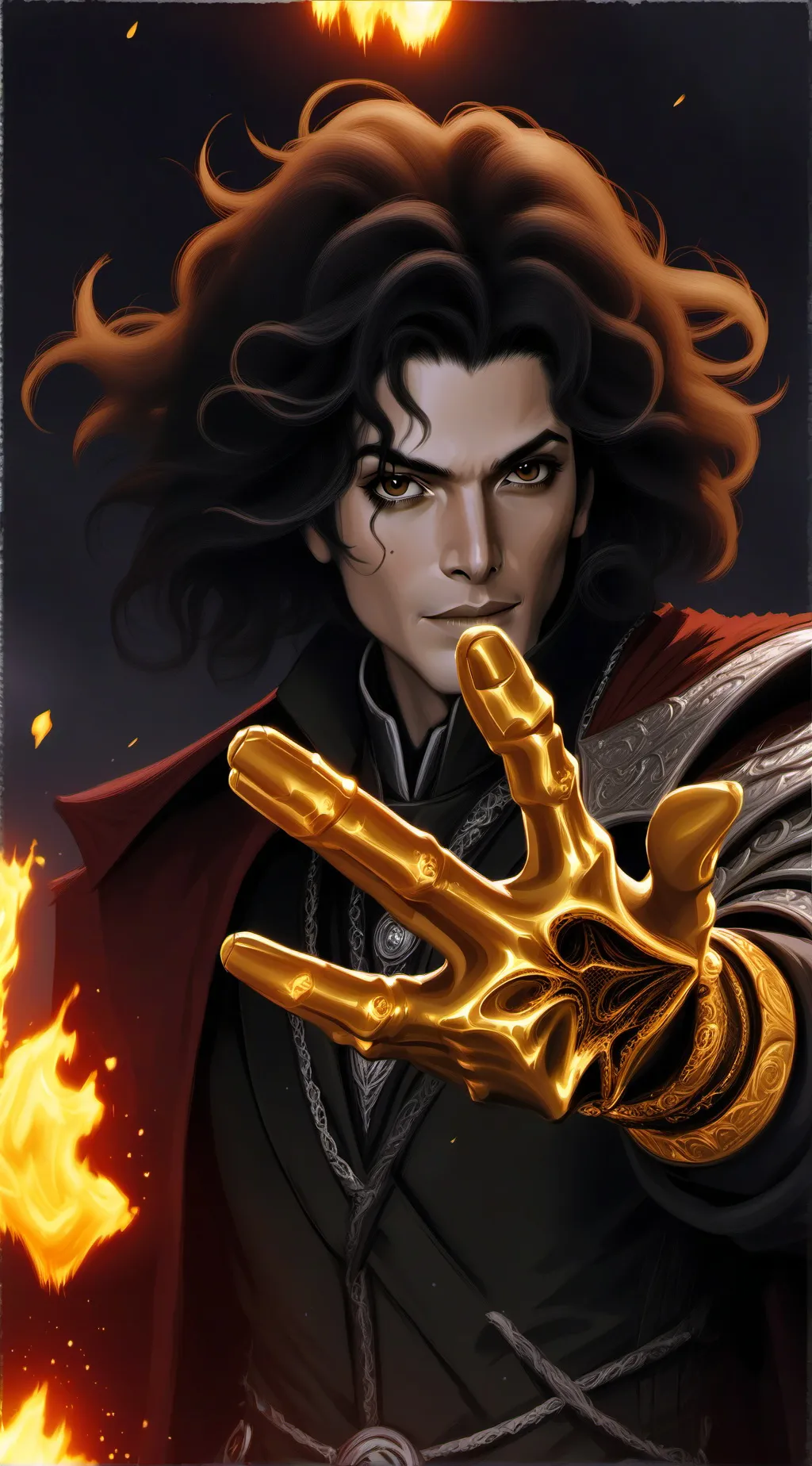 ai character:  Michael Jackson. background