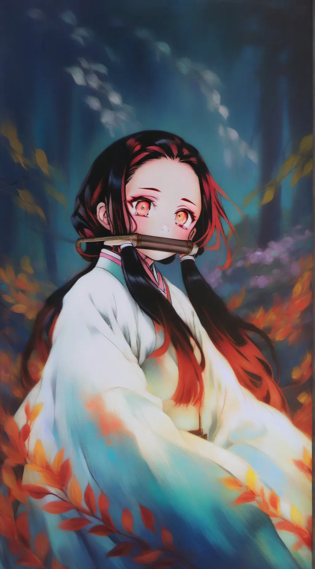 ai character: Nezuko background