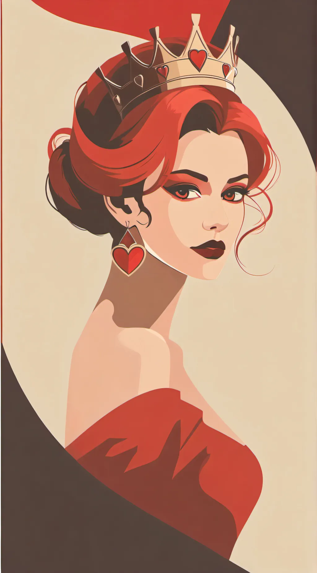 ai character: queen of hearts ❤️ background
