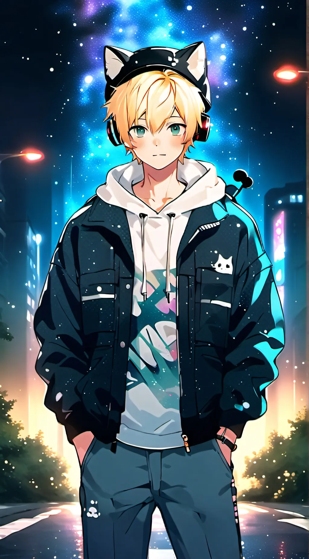 ai character: mha x leo  background