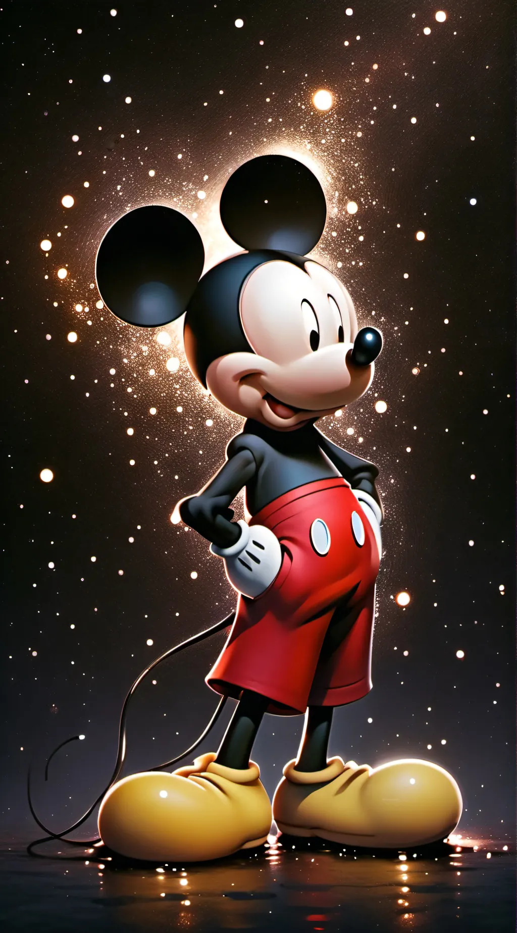 ai character: Mickey Mouse  background