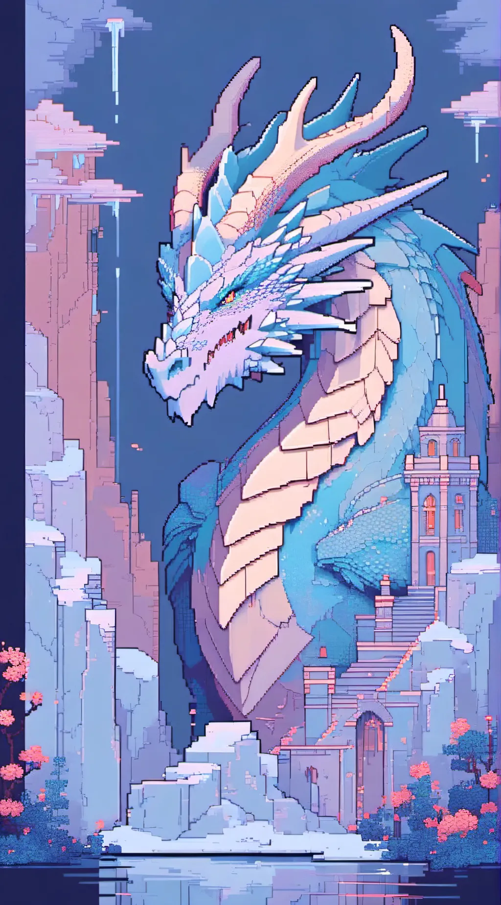 ai character: Queen SnowDrift background
