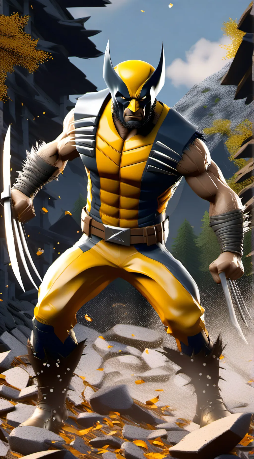 ai character: Wolverine fortnite background