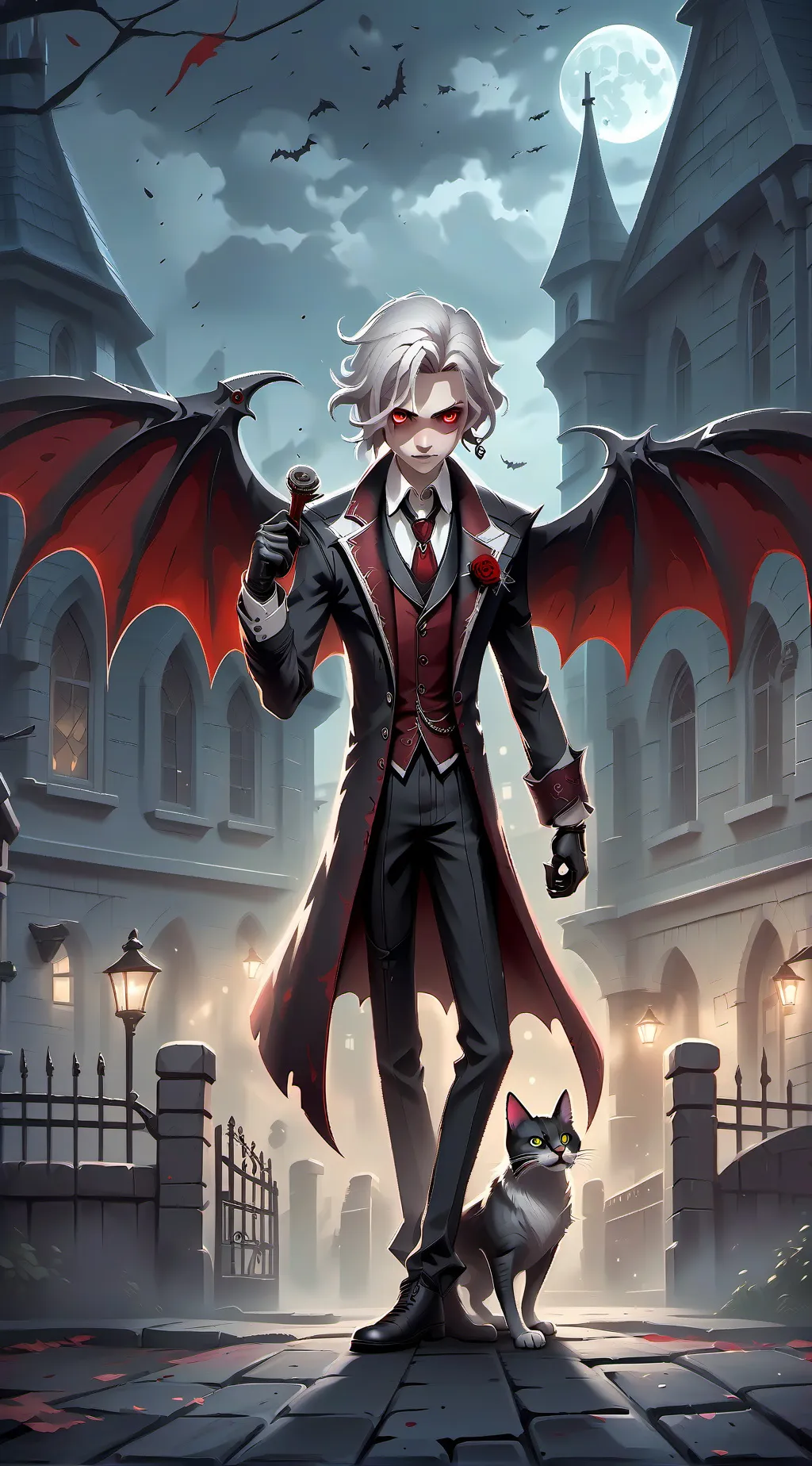 ai character: dogday vampire background