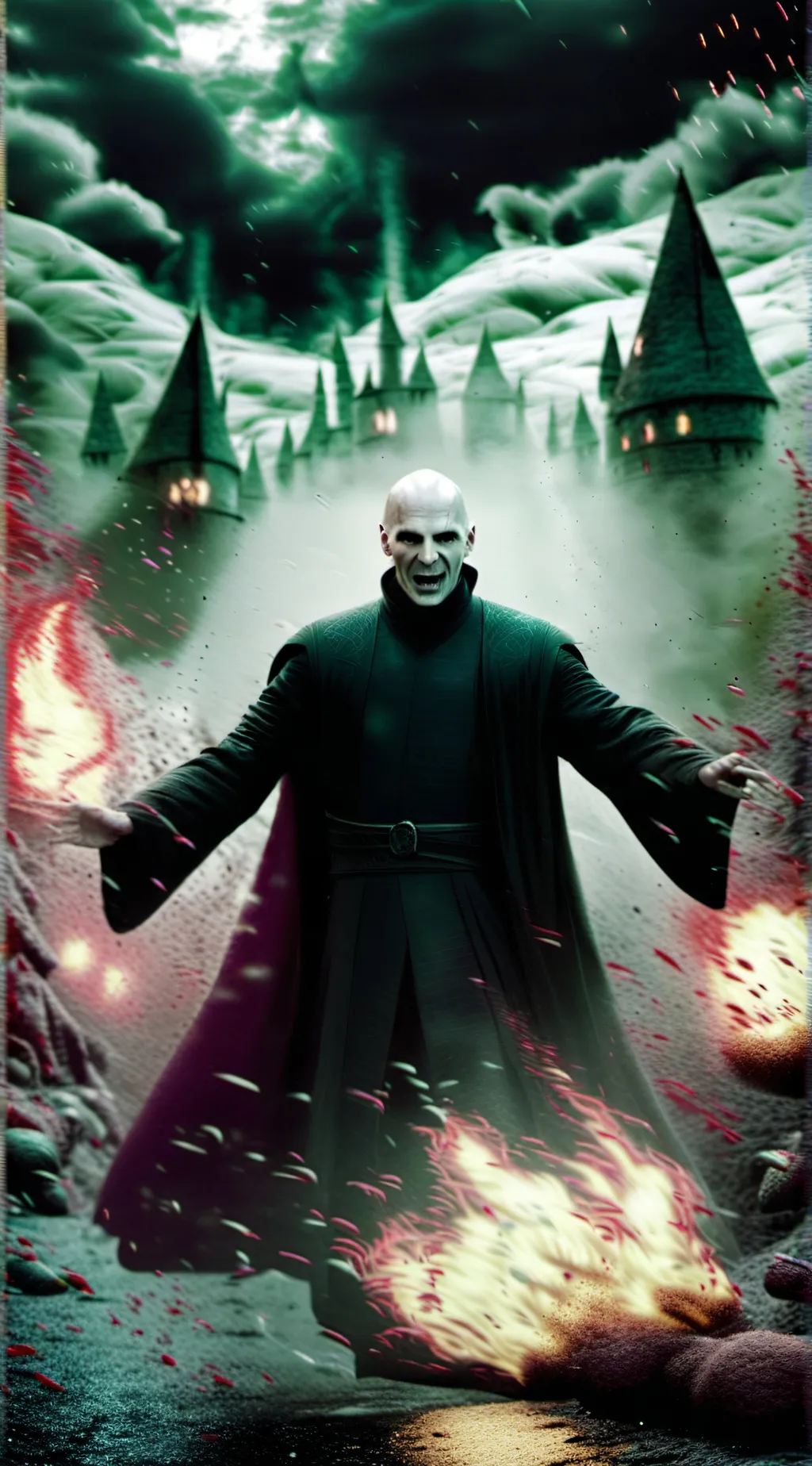 ai character: Battle of hogwarts background