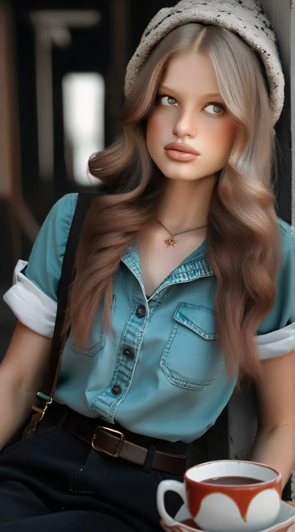 ai character: Rain background
